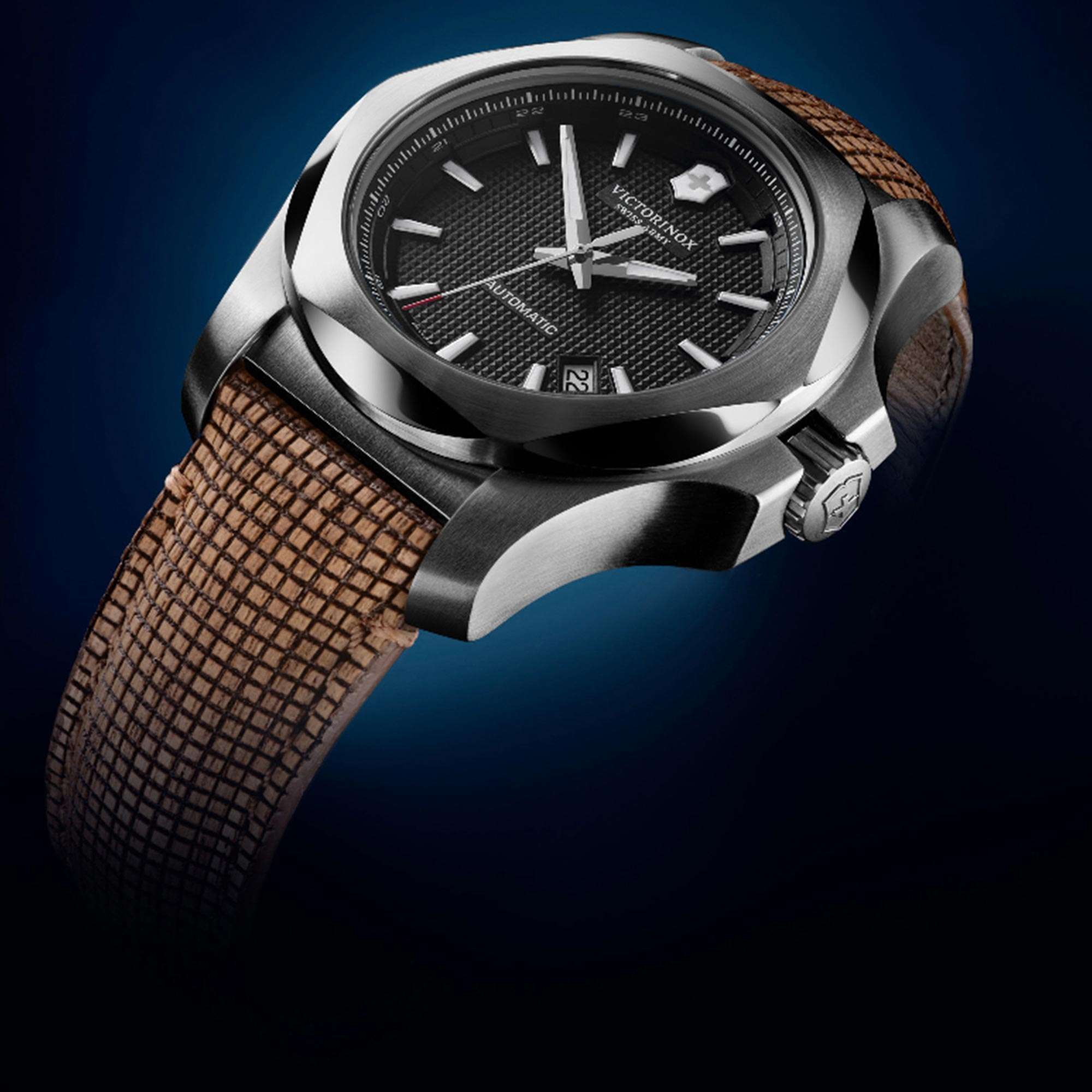 Victorinox Swiss Army I.N.O.X Mechanisch Schwarzes Zifferblatt Holzarmband Herren Uhr 241836