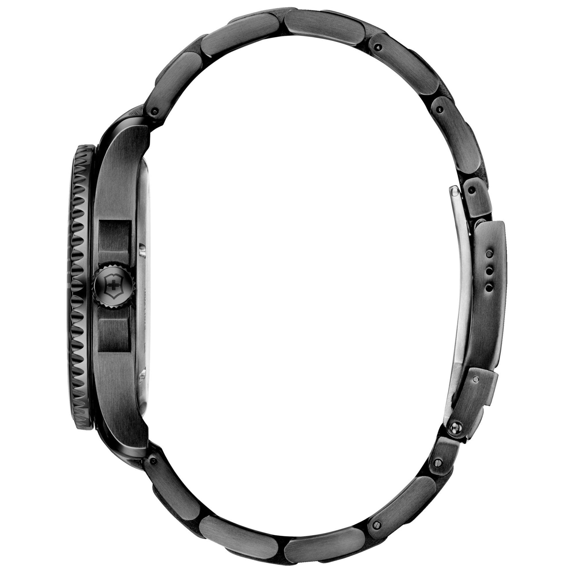 Victorinox Swiss Army Maverick Black Edition Quarz Schwarzes Zifferblatt Armband aus schwarzem Edelstahl Herren Uhr 241798