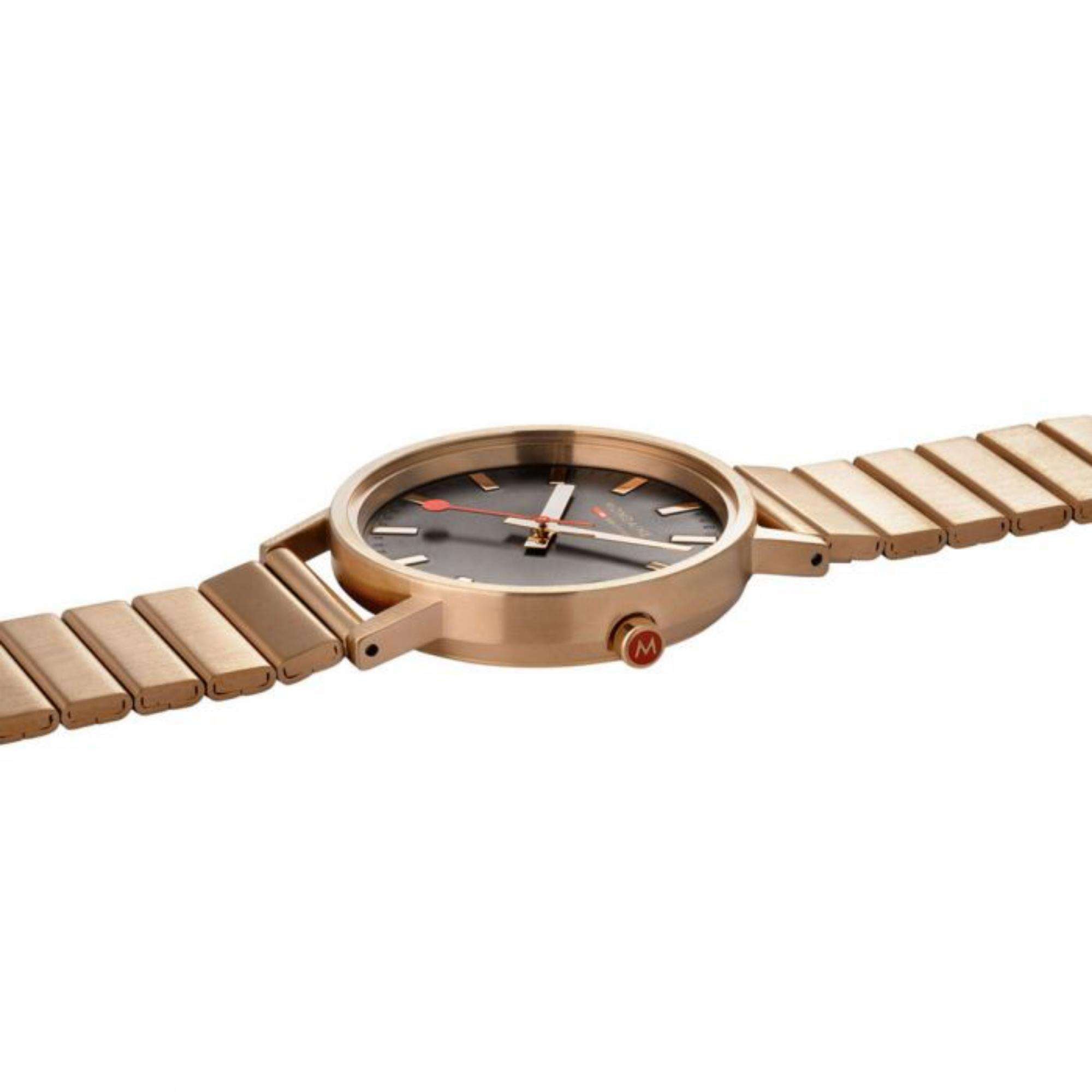 Mondaine Classic 36mm Black Dial Steel Quartz Watch A660.30314.16SBR