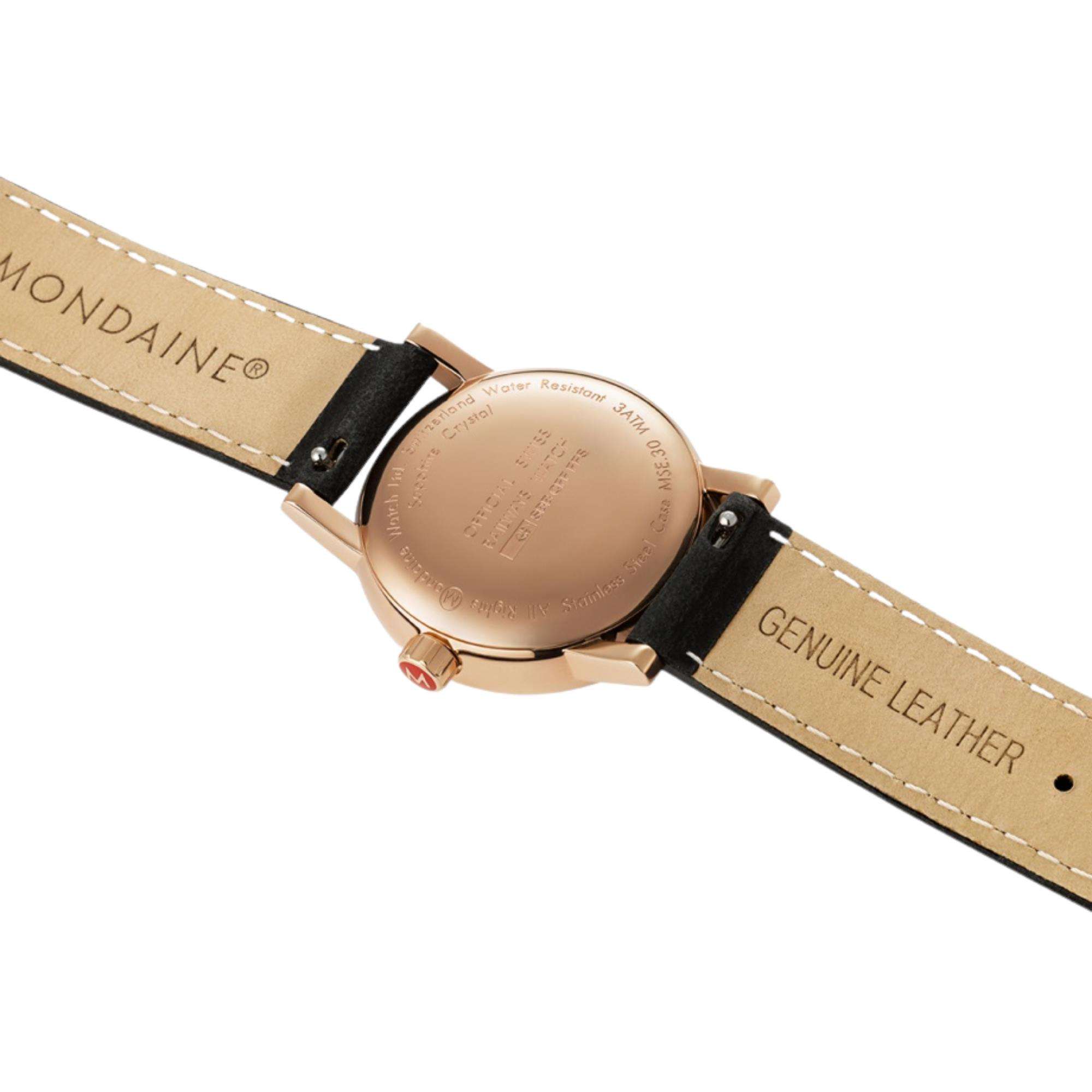 Mondaine EVO2 40mm White Dial Leather Quartz Watch MSE.40112.LB