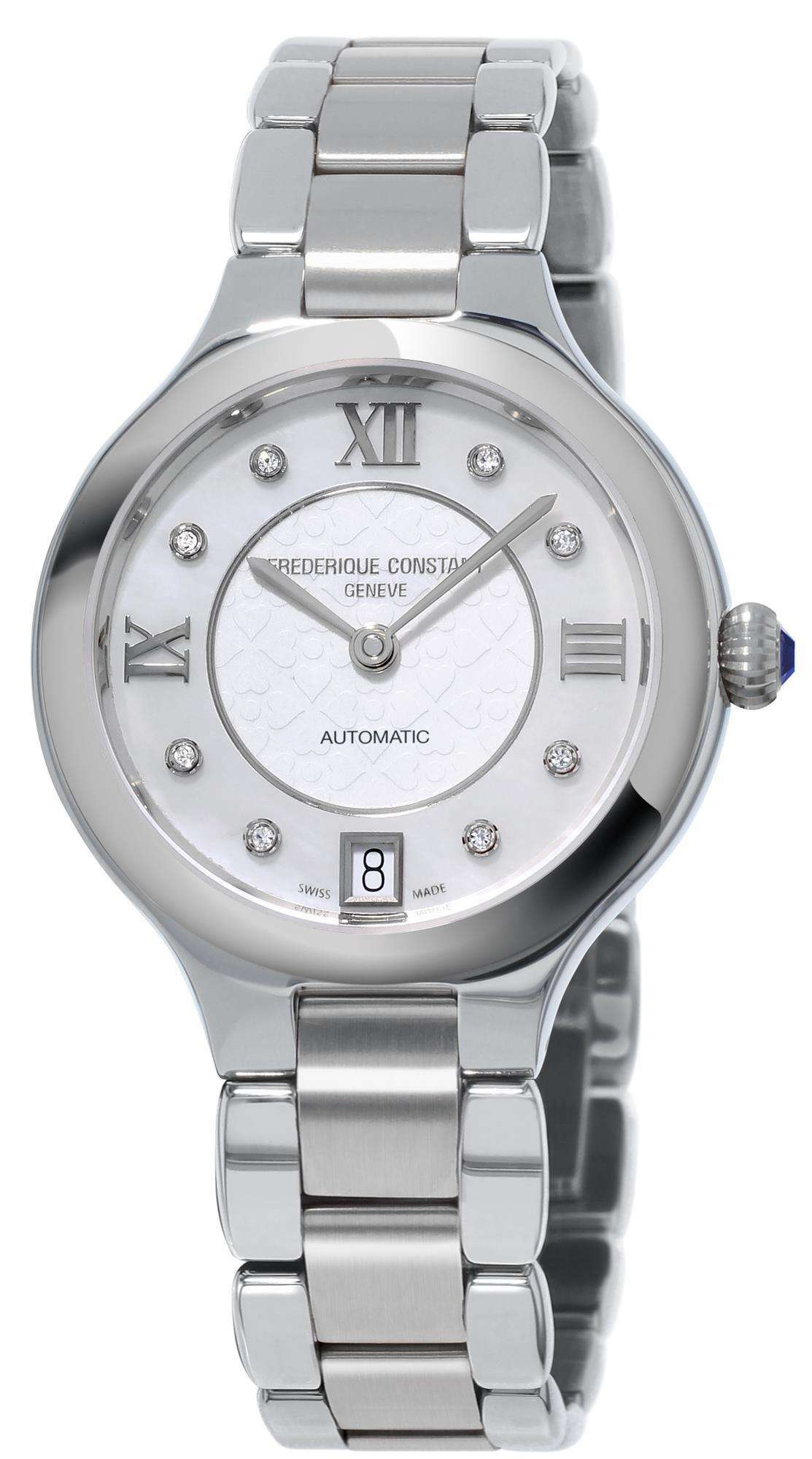 Frederique Constant Classics Delight Edelstahl Damen Uhr (beschädigte Box) FC-306WHD3ER6B