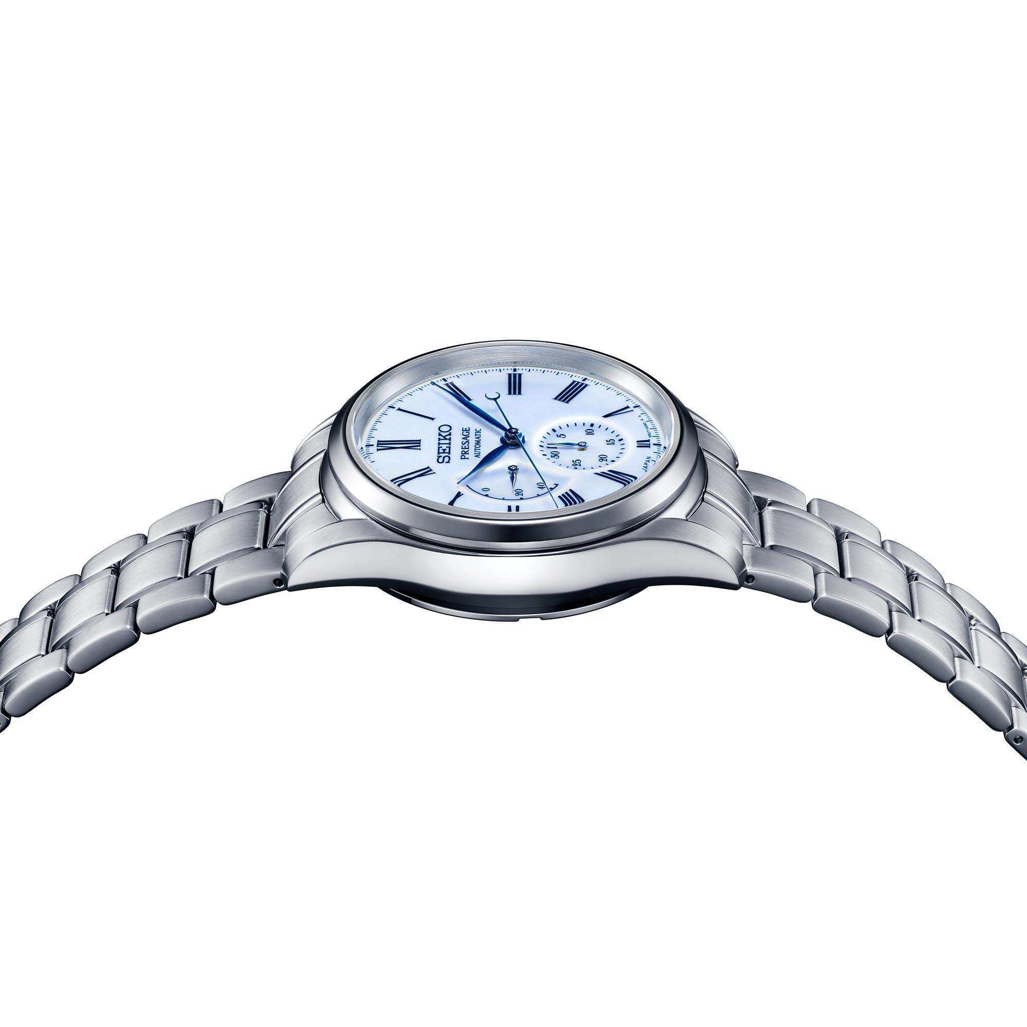 Seiko Presage Arita Porzellan Limitierte Auflage Automatik Blaues Zifferblatt Edelstahlarmband Herren Uhr SPB267J1
