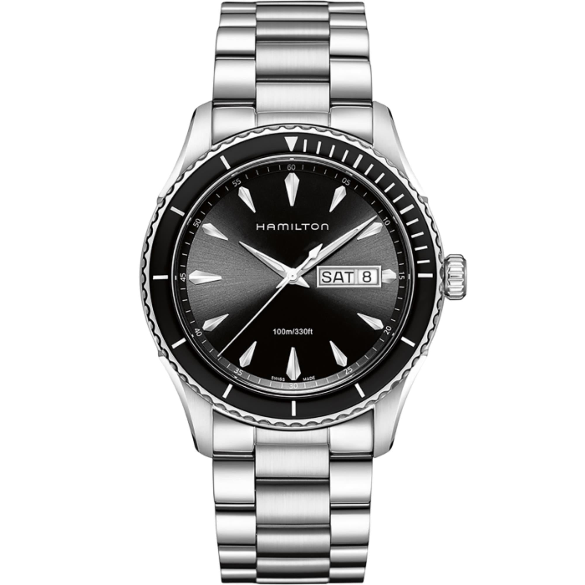 Hamilton Jazzmaster 42mm Black Dial Steel Mens Quartz Watch H37511131