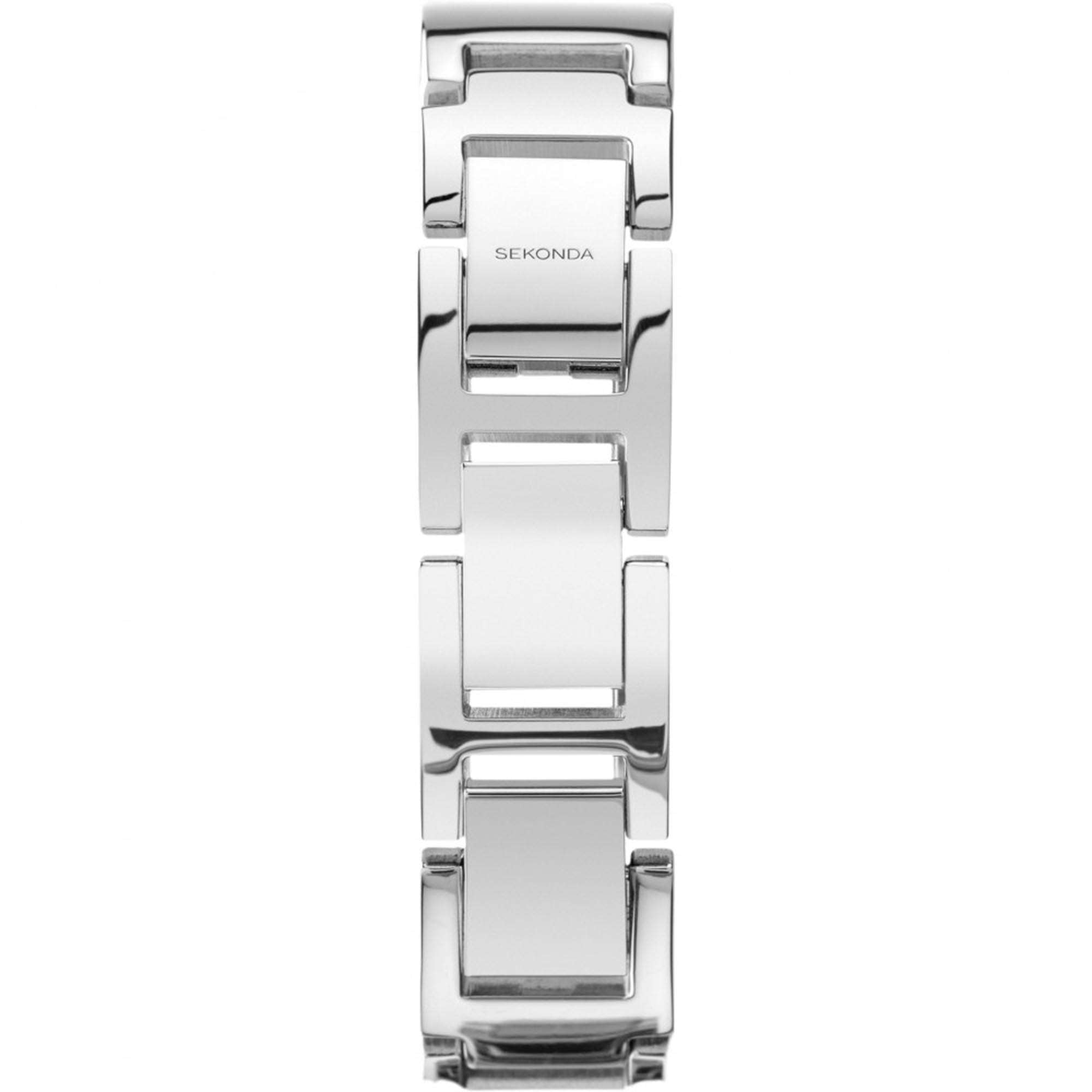 Seksy Rocks Quarz Silbernes Zifferblatt Silbernes Messingarmband Damen Uhr 40042