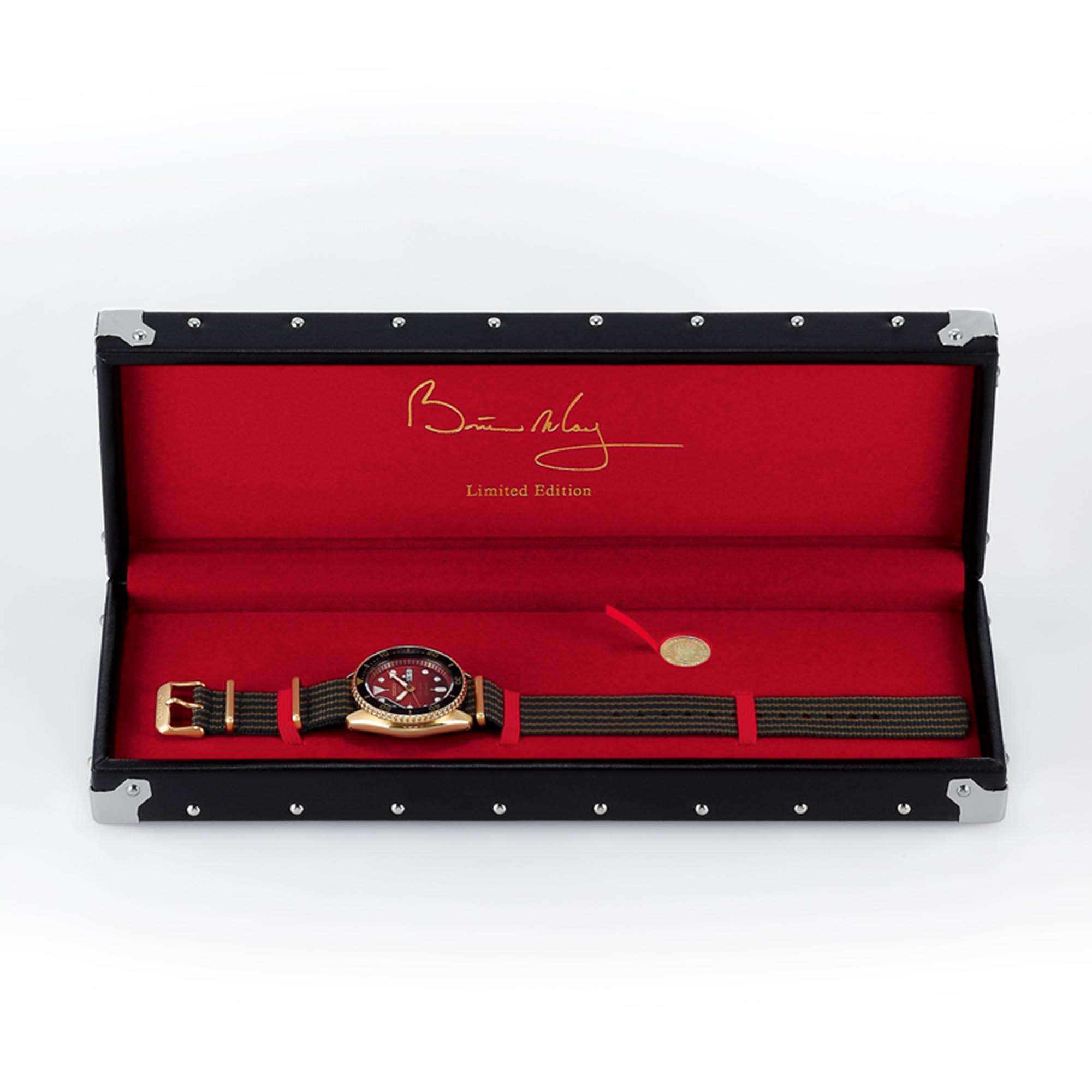Seiko 5 Sports x Brian May Red Special II Automatik Limitierte Auflage Herren Uhr SRPH80K1