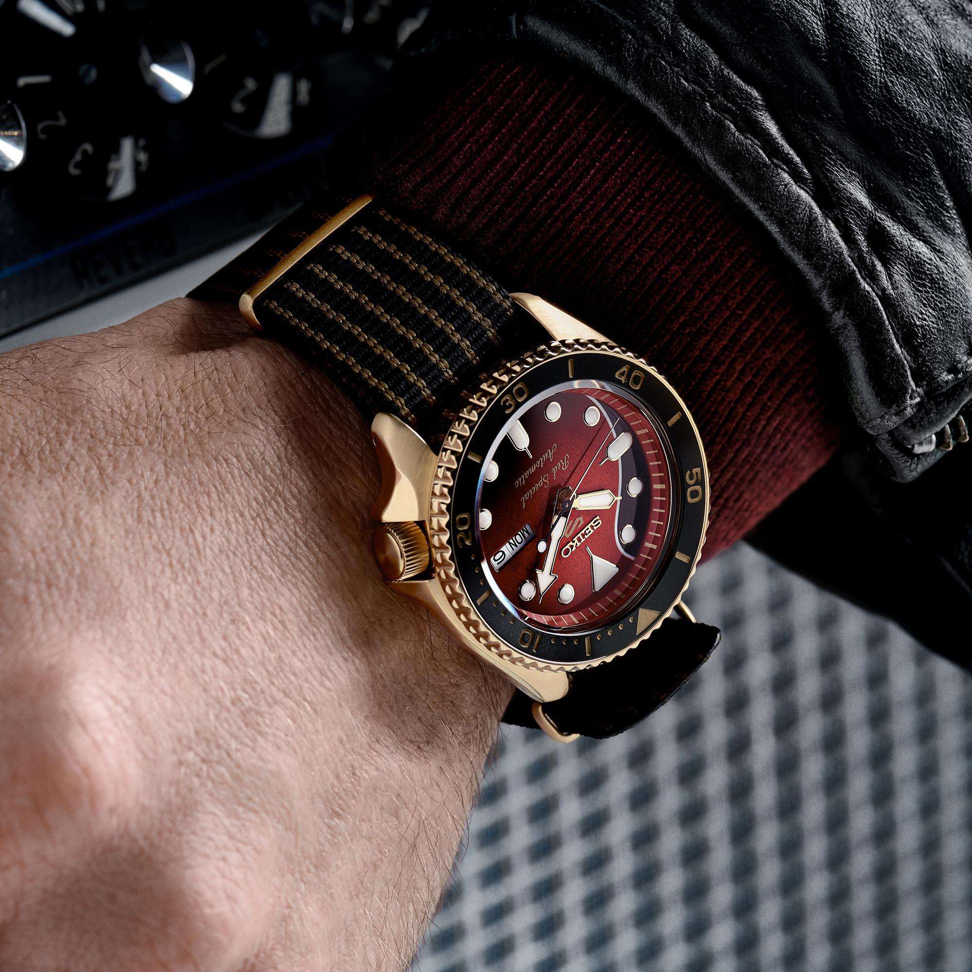 Seiko 5 Sports x Brian May Red Special II Automatik Limitierte Auflage Herren Uhr SRPH80K1