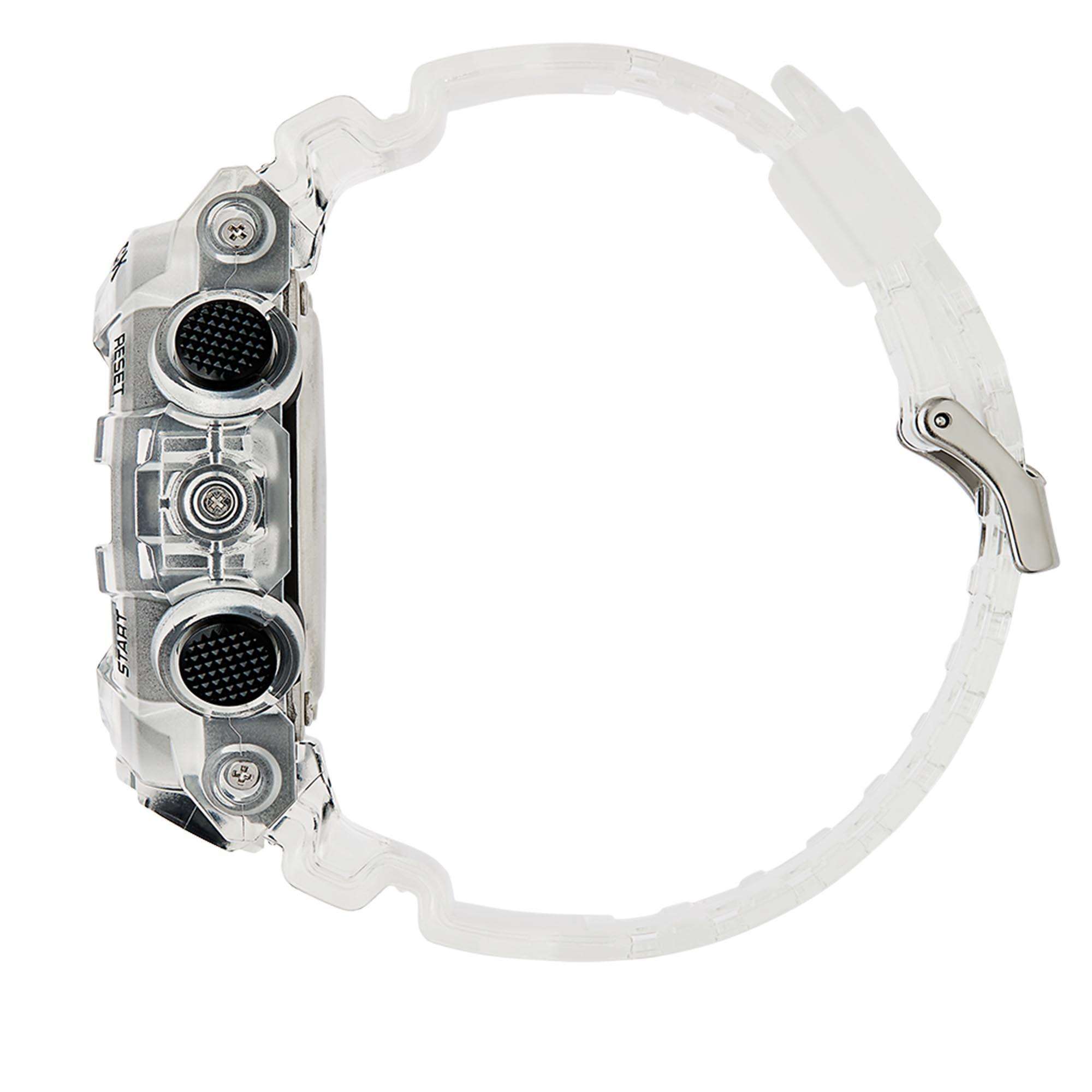 Montre homme Casio G-Shock quartz cadran noir bracelet résine transparent GA-700SKE-7AER