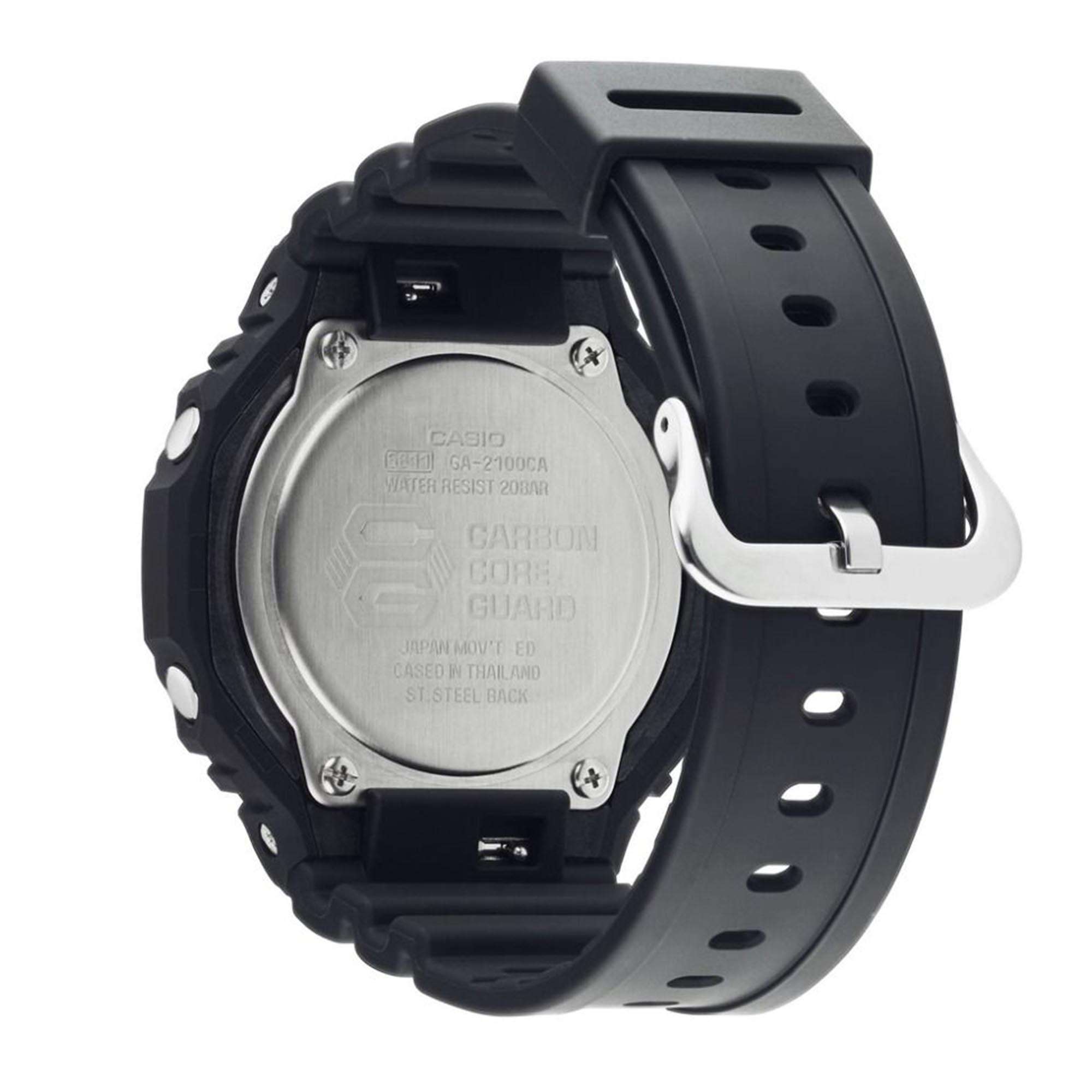 Casio G-Shock Oktagon Serie ‘CasiOak’ Quarz Digital Schwarzes Harzarmband Herren Uhr GA-2100-1A2ER