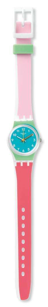 Swatch De Travers Weißes Kunststoffgehäuse Weißes Silikonarmband Mädchen Uhr LW146