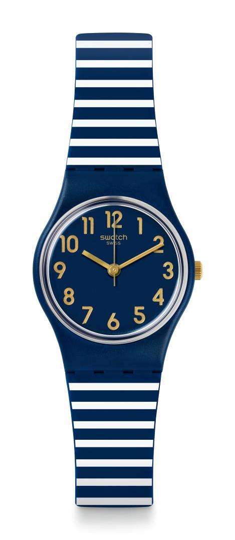 Swatch Ora Daria Blue Dial Silicone Strap Unisex Watch LN153 - WatchNation