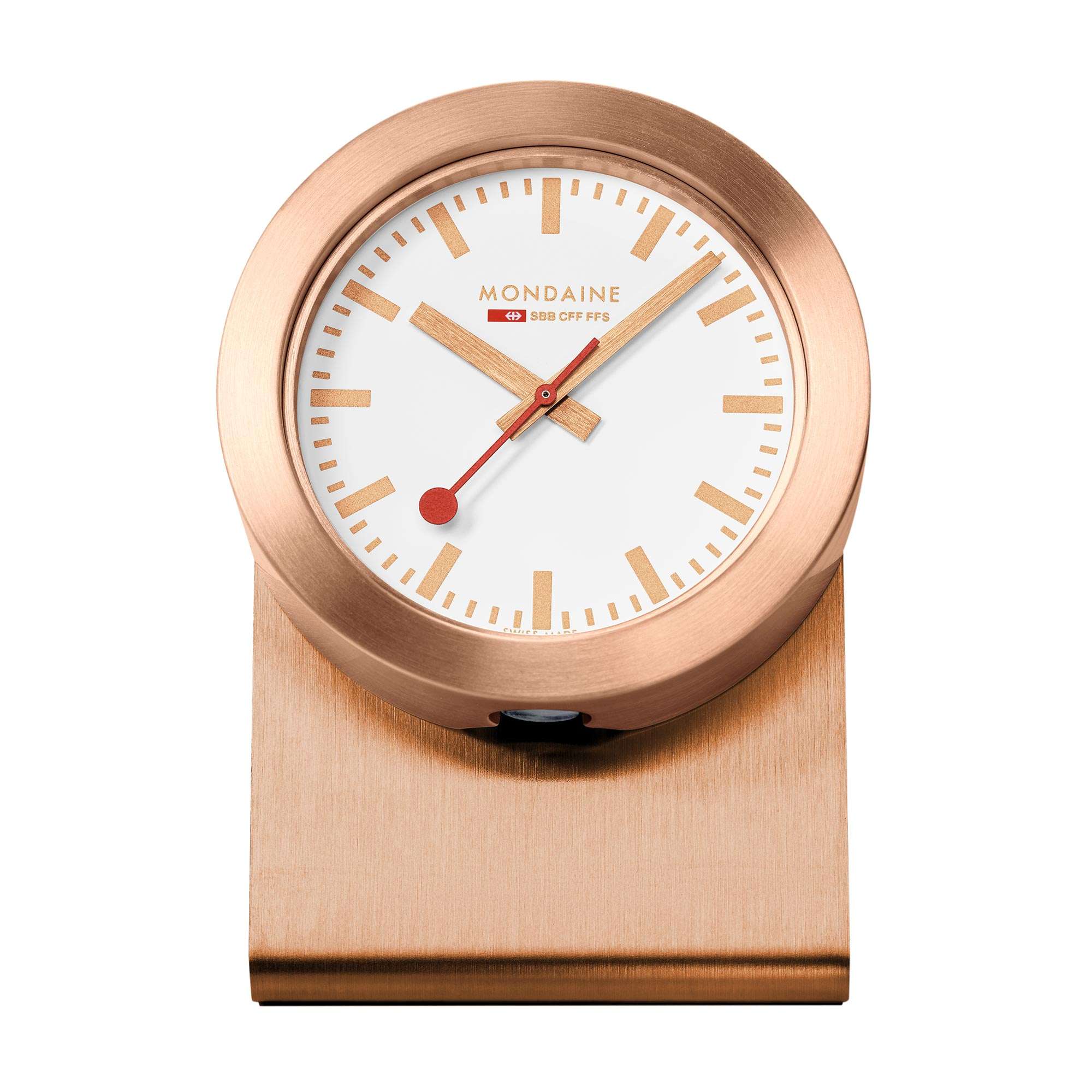 Mondaine Magnet Clock 50mm Copper Case Table Clock A660.30318.82SBK