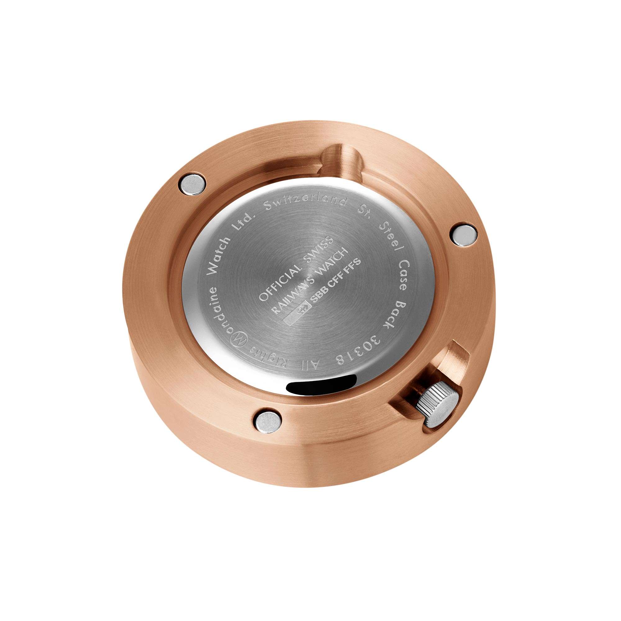 Mondaine Magnet Clock 50mm Copper Case Table Clock A660.30318.82SBK