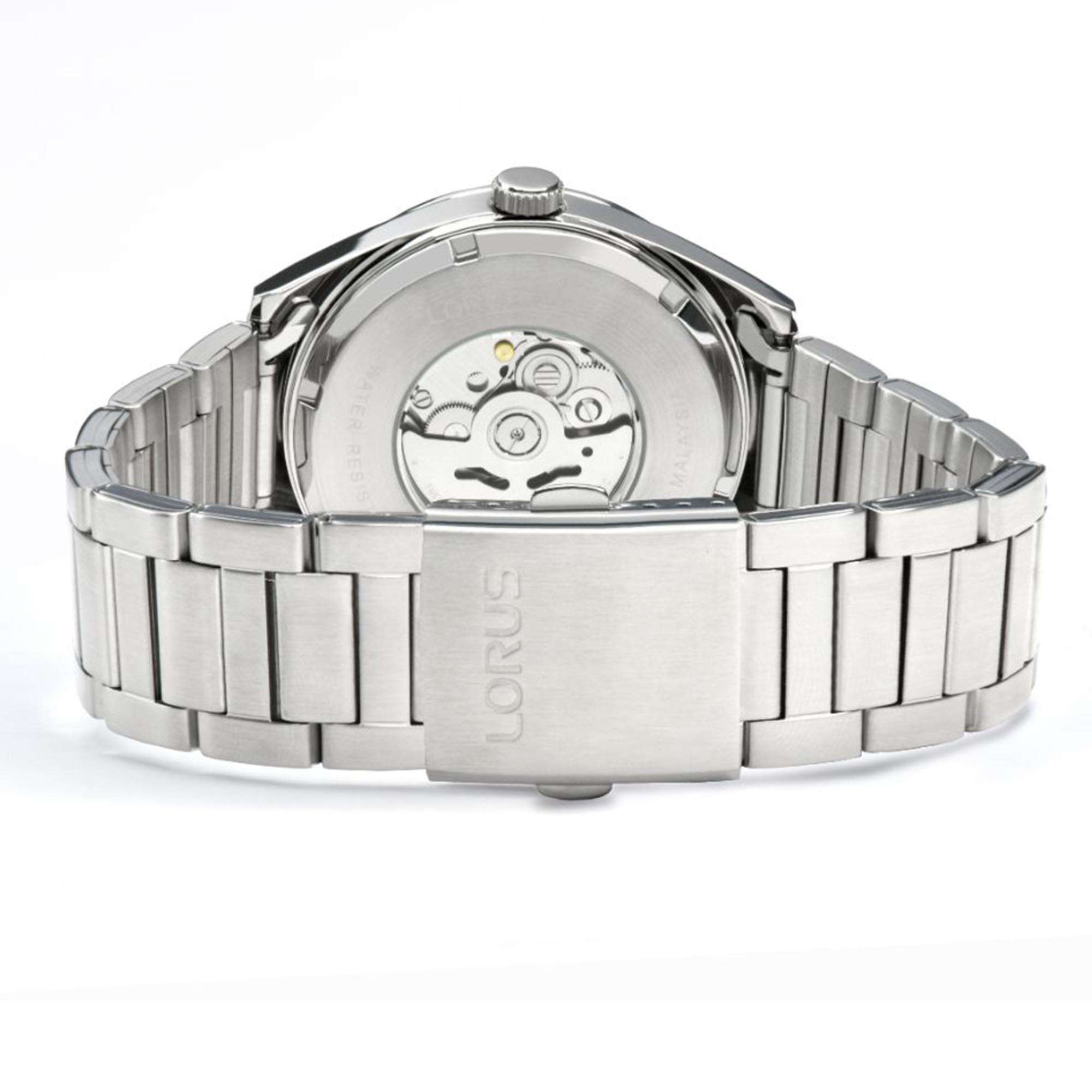 Lorus Classic Automatik Schwarzes Zifferblatt Edelstahl Armband Herren Uhr RL441AX9