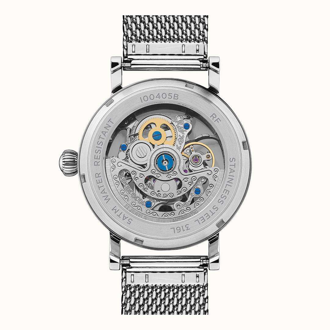 Ingersoll The Herald Automatik Graues Zifferblatt Mailänder Armband Herren Uhr I00405B