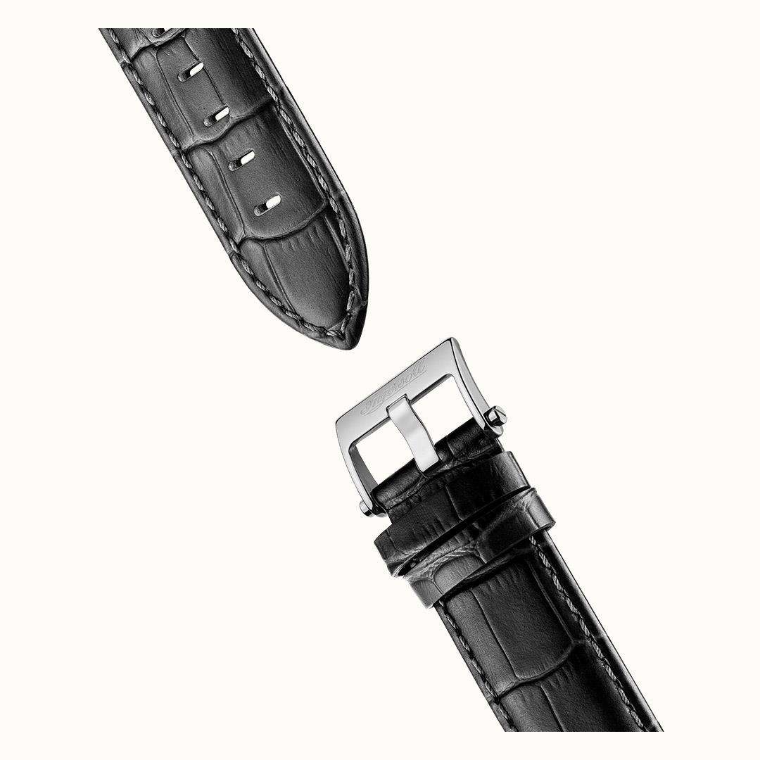 Ingersoll The Michigan Automatik Weißes Zifferblatt Schwarzes Lederarmband Herren Uhr I01105