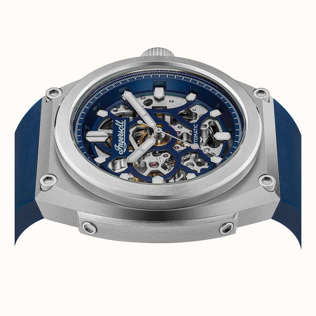 Ingersoll The Motion Automatik Blau Zifferblatt Armband Herren Uhr I11704