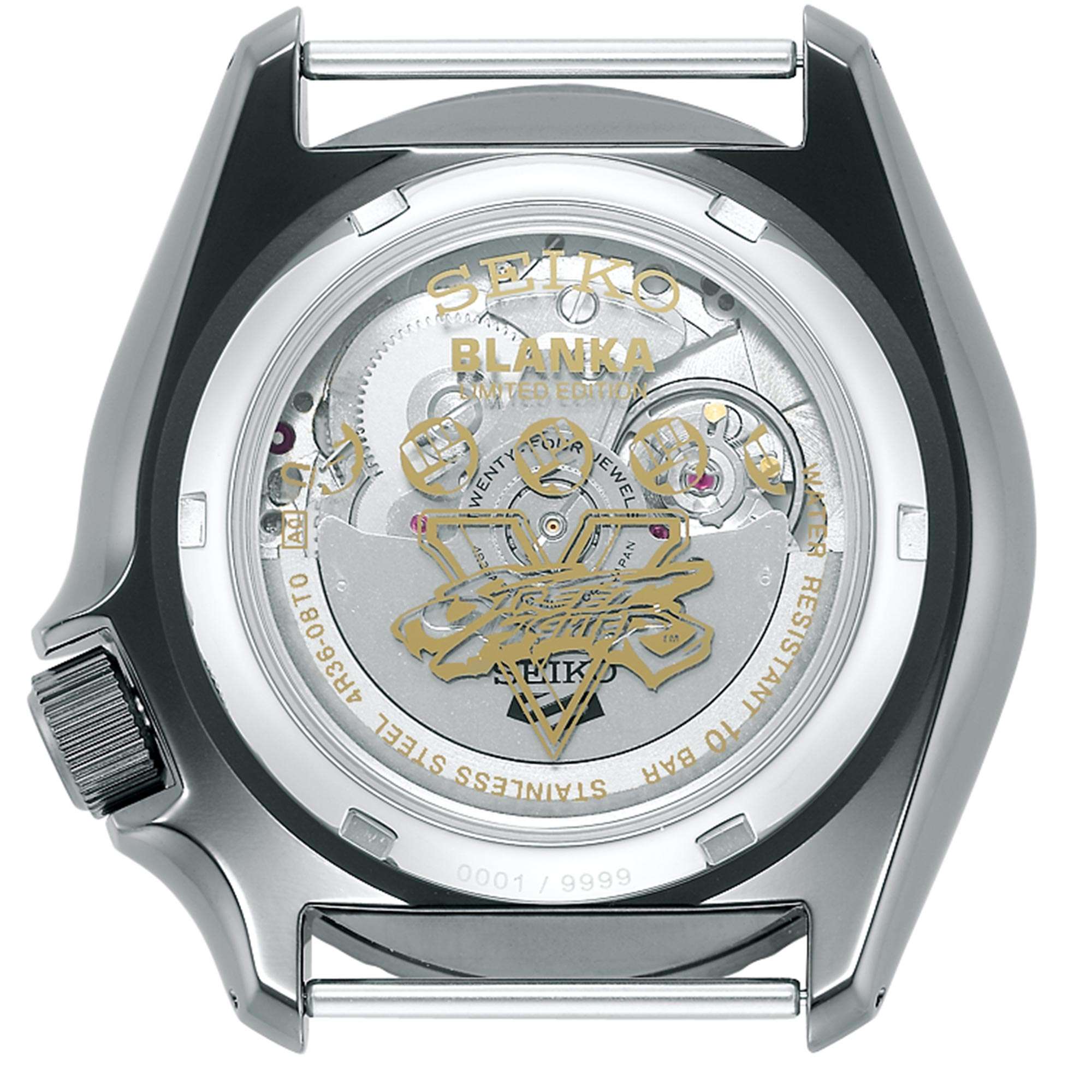 Seiko 5 Sports Street Fighter Blanka Grünes Zifferblatt Grünes Armband Automatik SRPF23K1