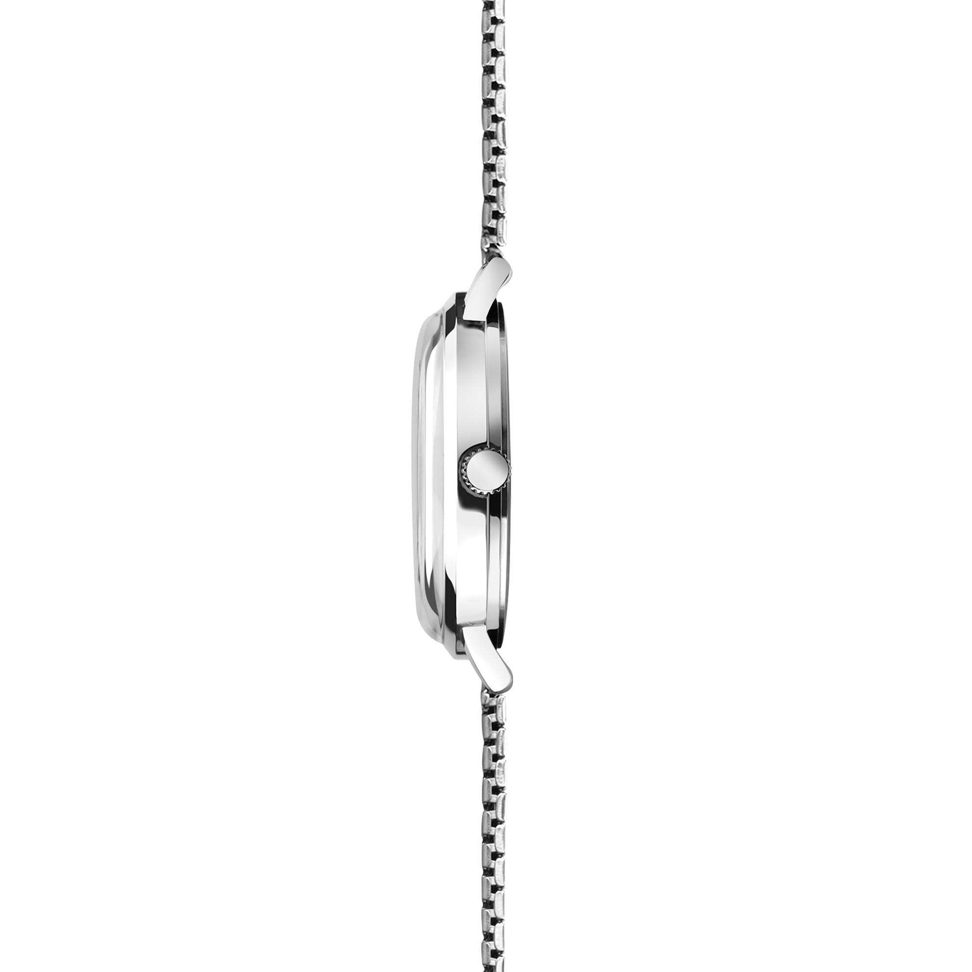 Sekonda Classic Quarz Weißer Zifferblatt Edelstahlarmband Uhr 1951