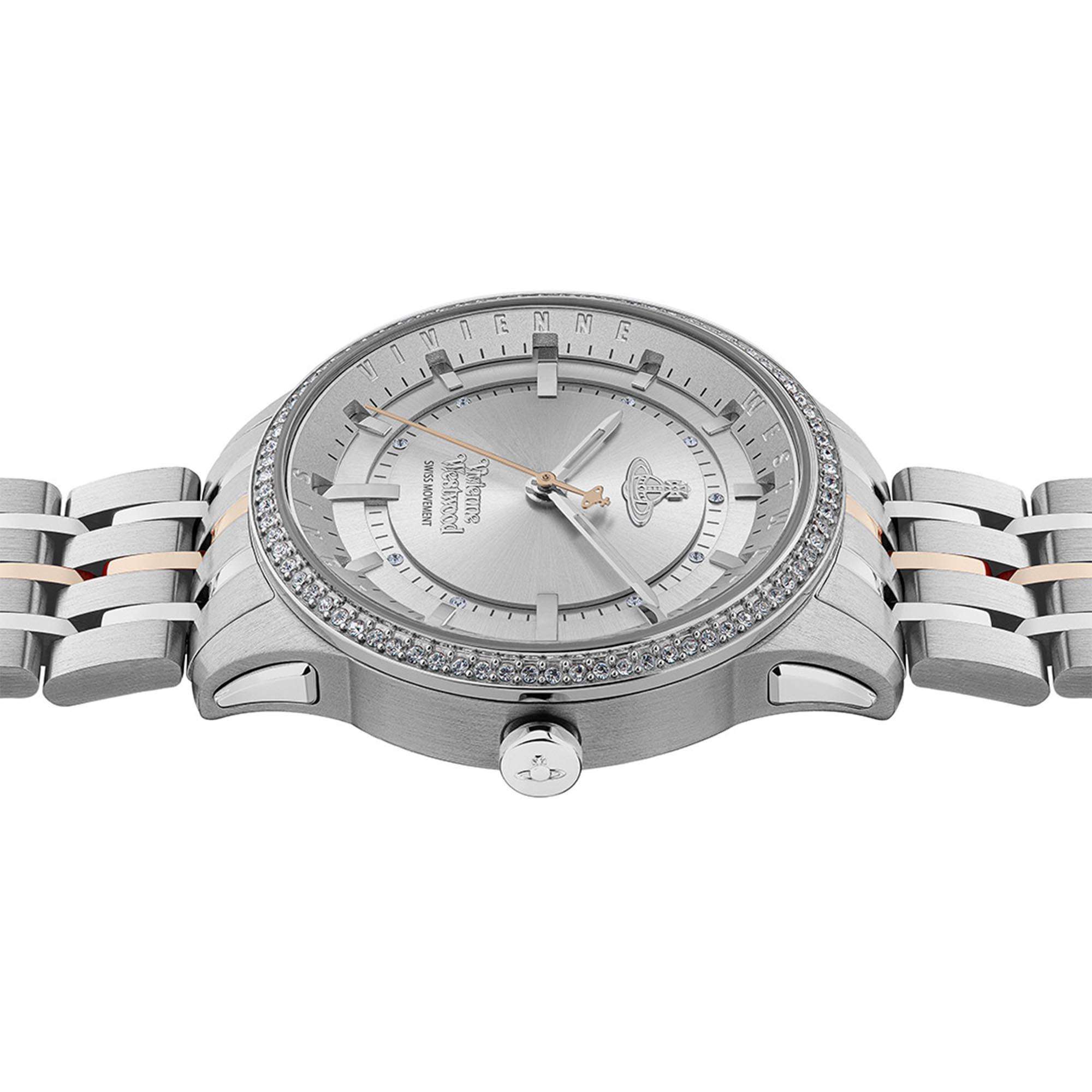 Vivienne Westwood East End Quarz Silbernes Zifferblatt Edelstahlarmband Damen Uhr VV262WSSR