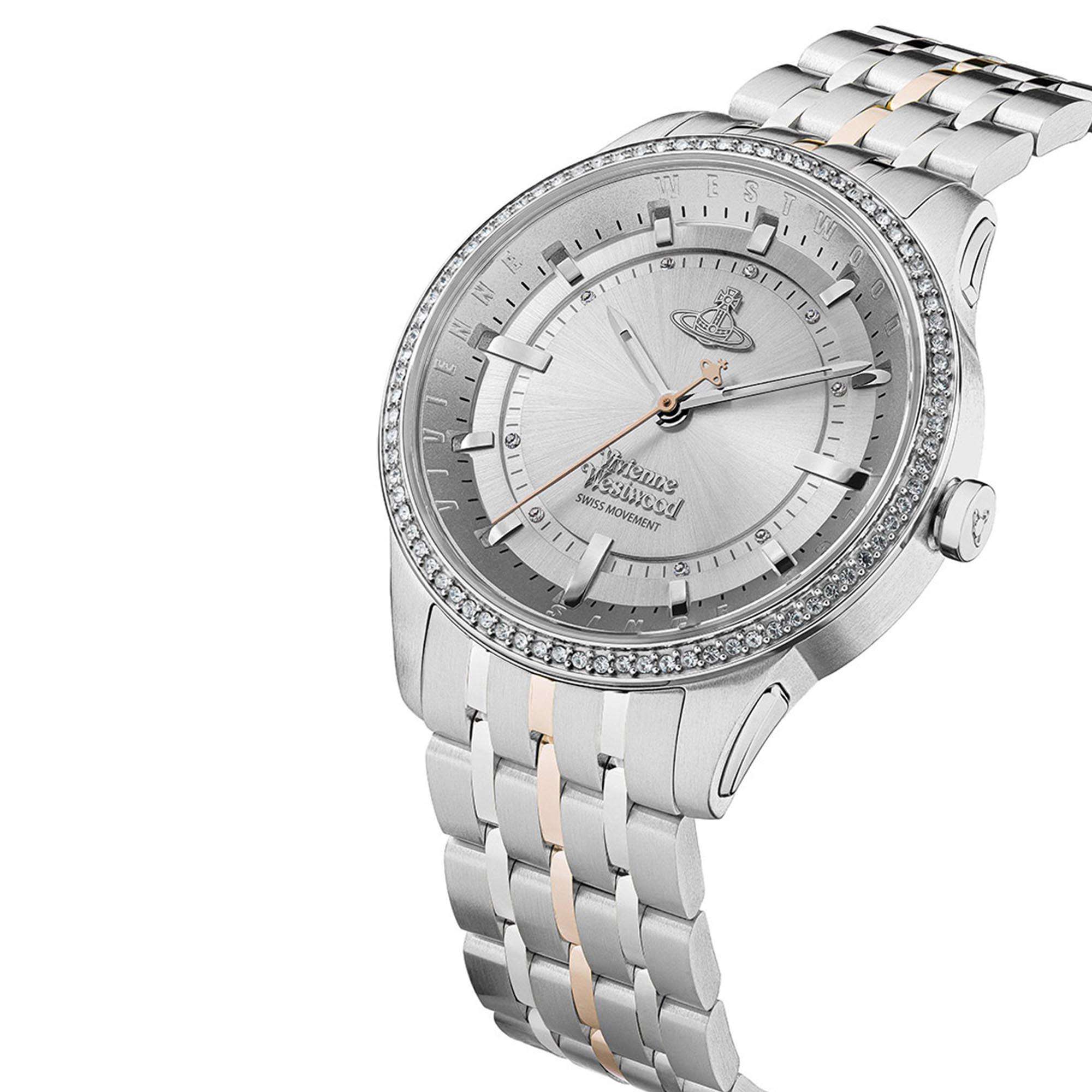 Vivienne Westwood East End Quarz Silbernes Zifferblatt Edelstahlarmband Damen Uhr VV262WSSR