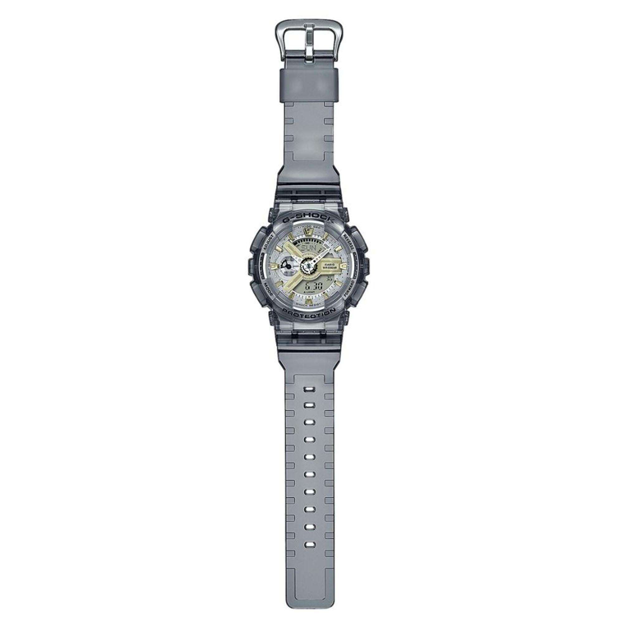 Casio G-Shock Quarz Transparentes Silikonarmband Uhr GMA-S110GS-8AER