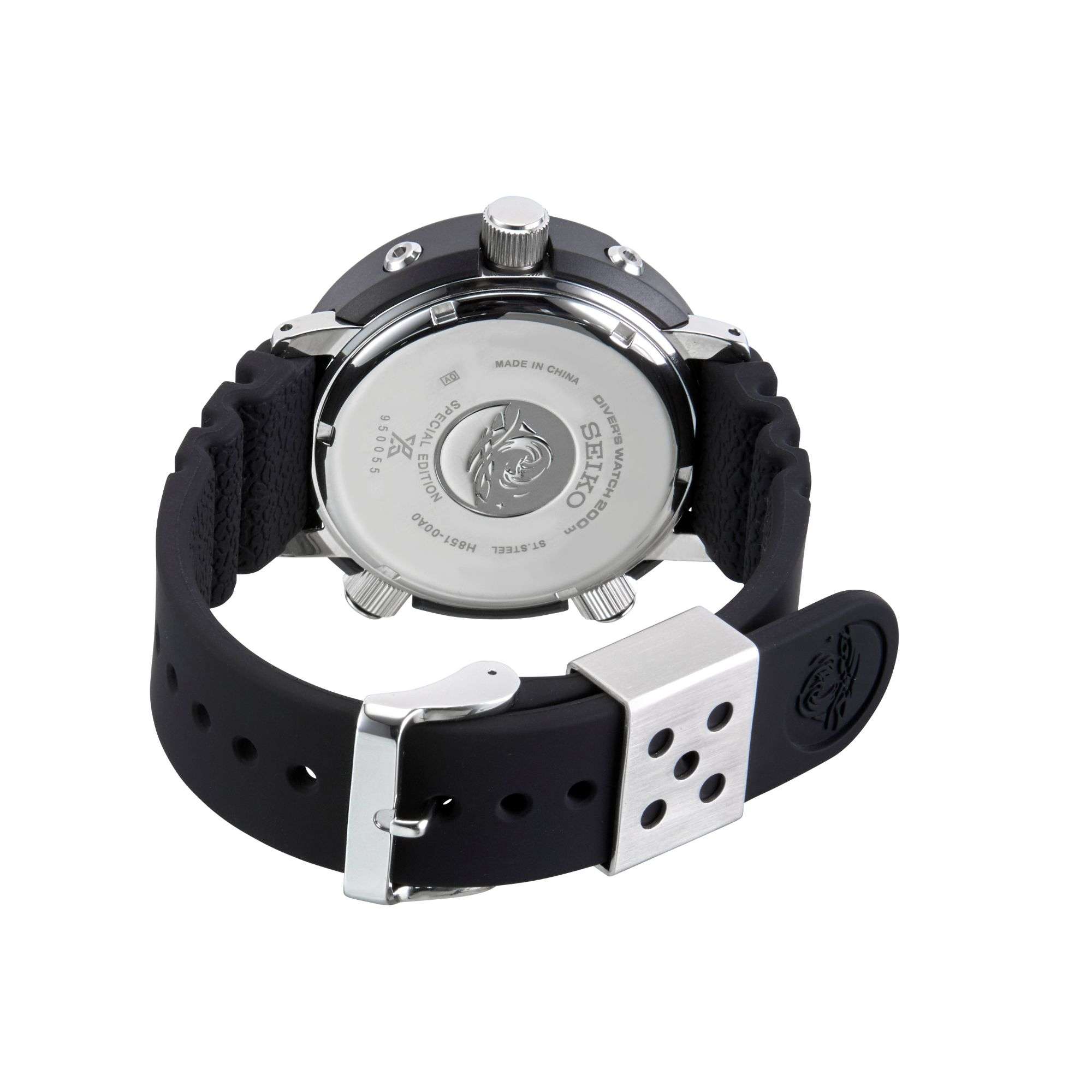 Seiko Prospex 'Arnie' PADI Predator 'Pepsi' 'Tuna' Solar Schwarzes Zifferblatt Silikonarmband Taucher Herren Uhr SNJ027P1