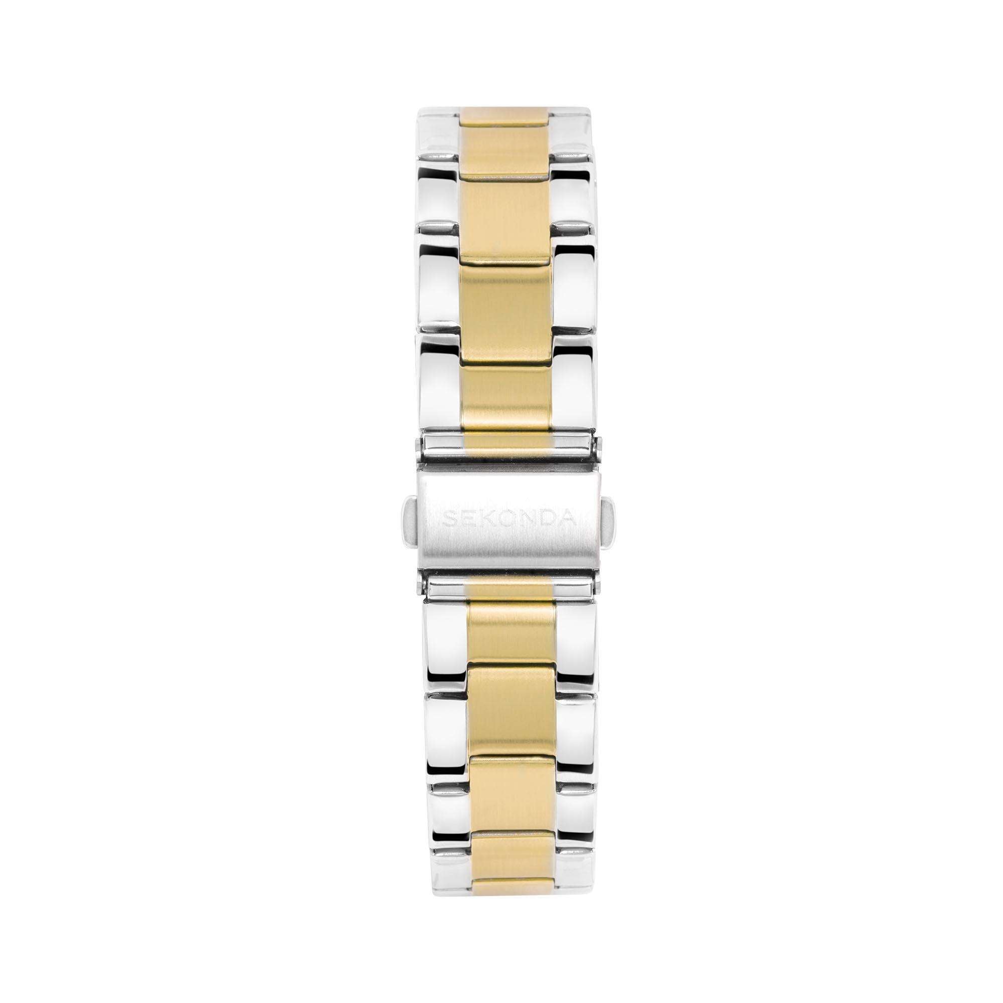 Sekonda Classic Quarz Champagner Zifferblatt Zweifarbiges Edelstahlarmband Herren Uhr 1997