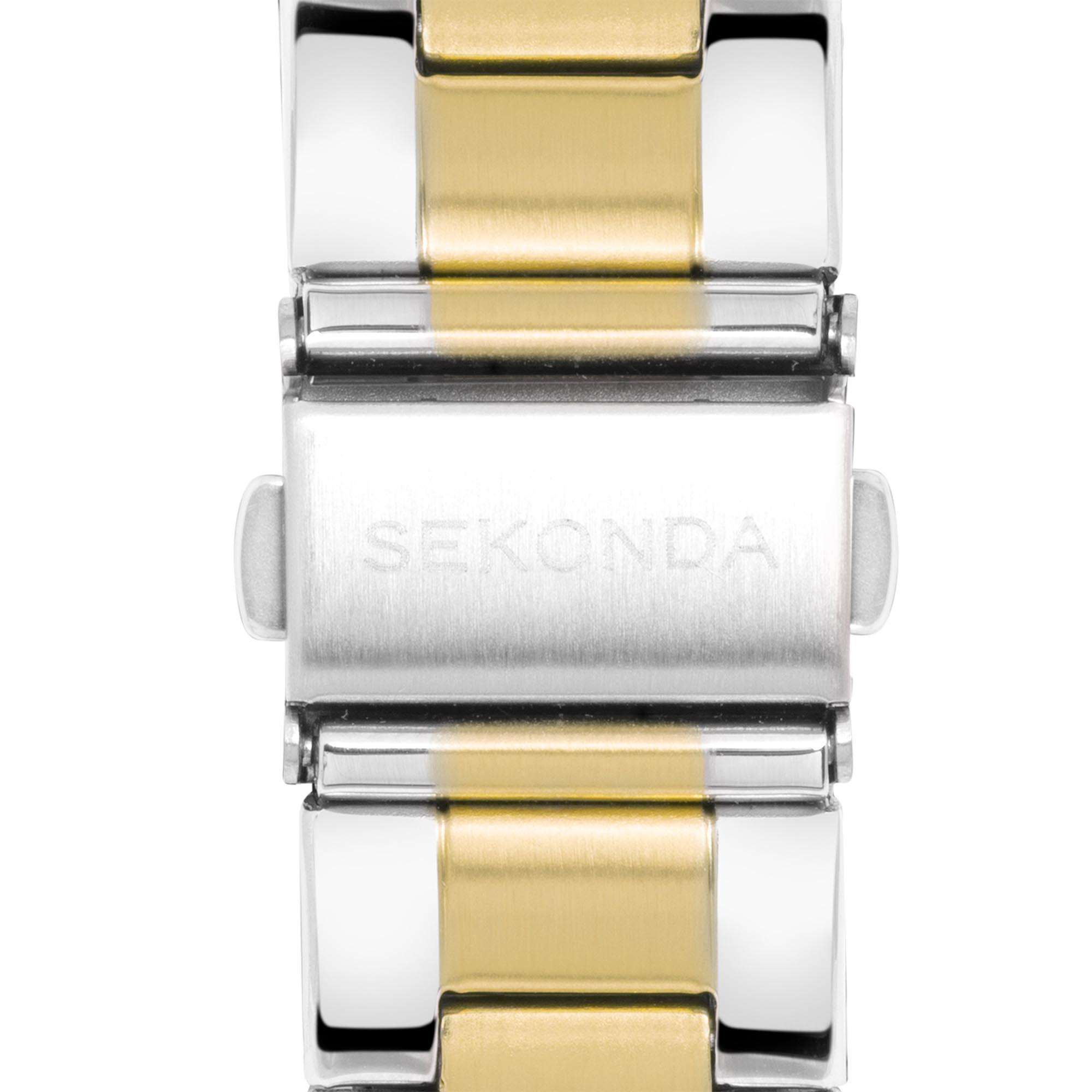 Sekonda Classic Quarz Champagner Zifferblatt Zweifarbiges Edelstahlarmband Herren Uhr 1997