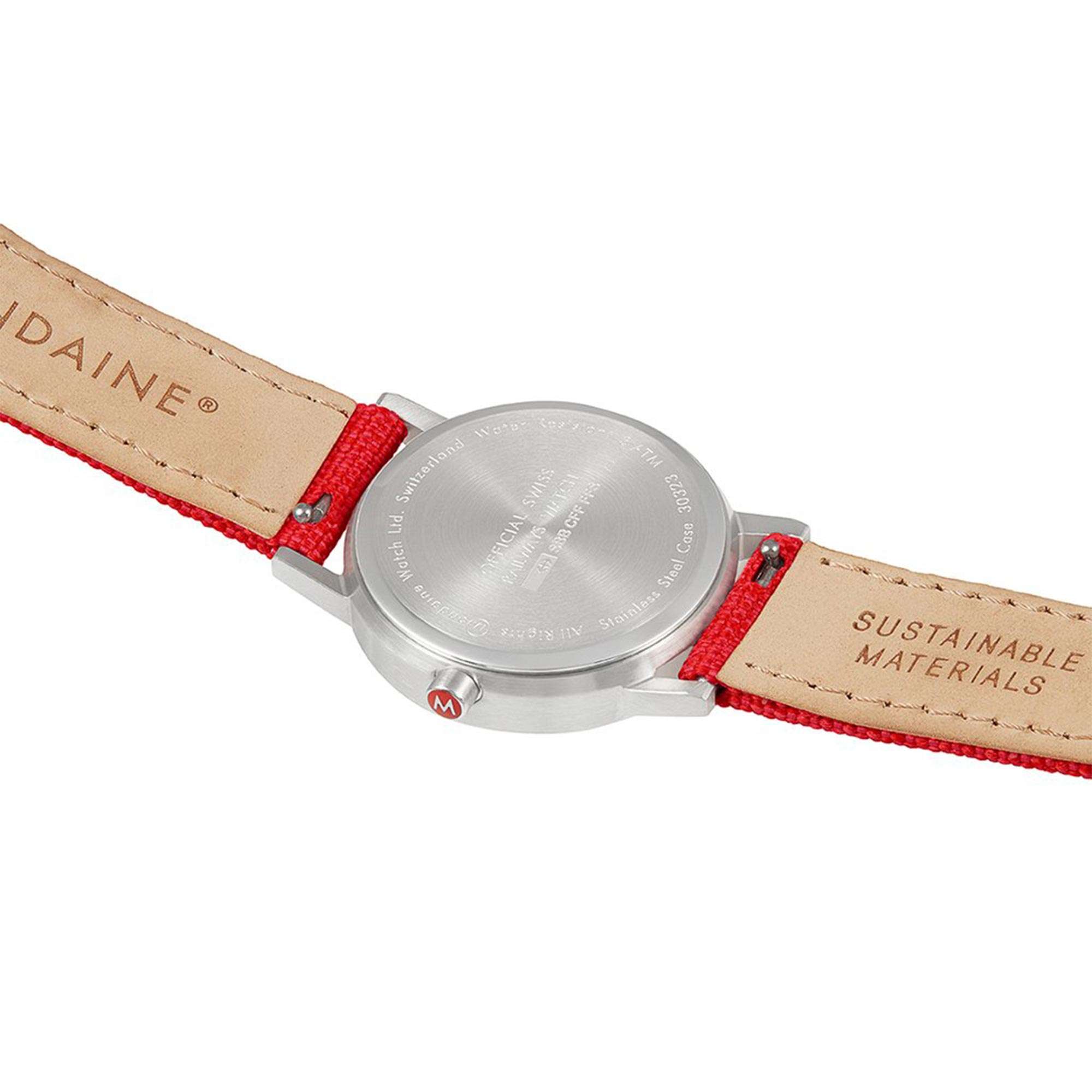 Mondaine Classic Quartz White Dial Textile Strap Women's Watch A658.30323.17SBC