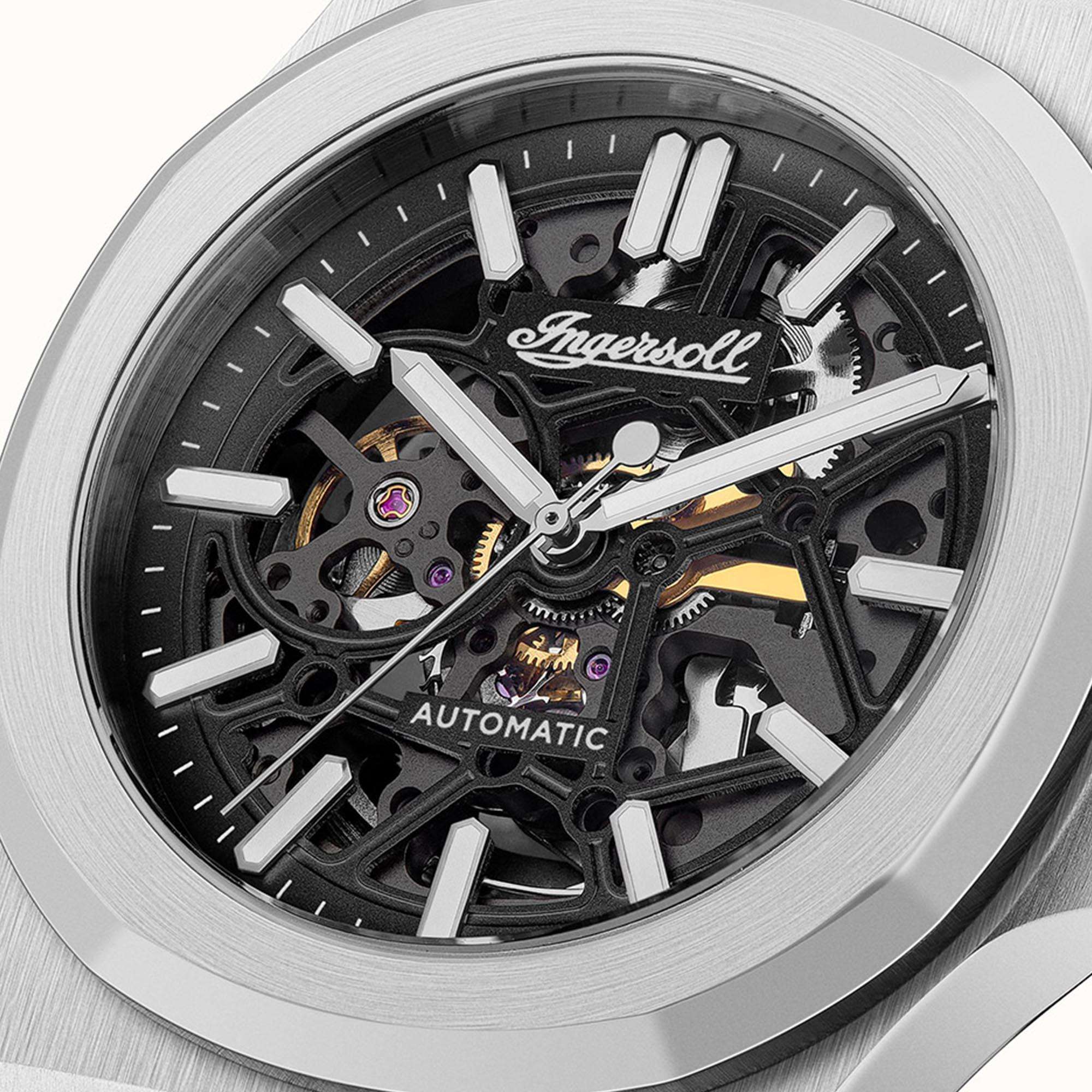 Ingersoll The Catalina Automatic Black Dial Stainless Steel Bracelet Men's Watch I12501