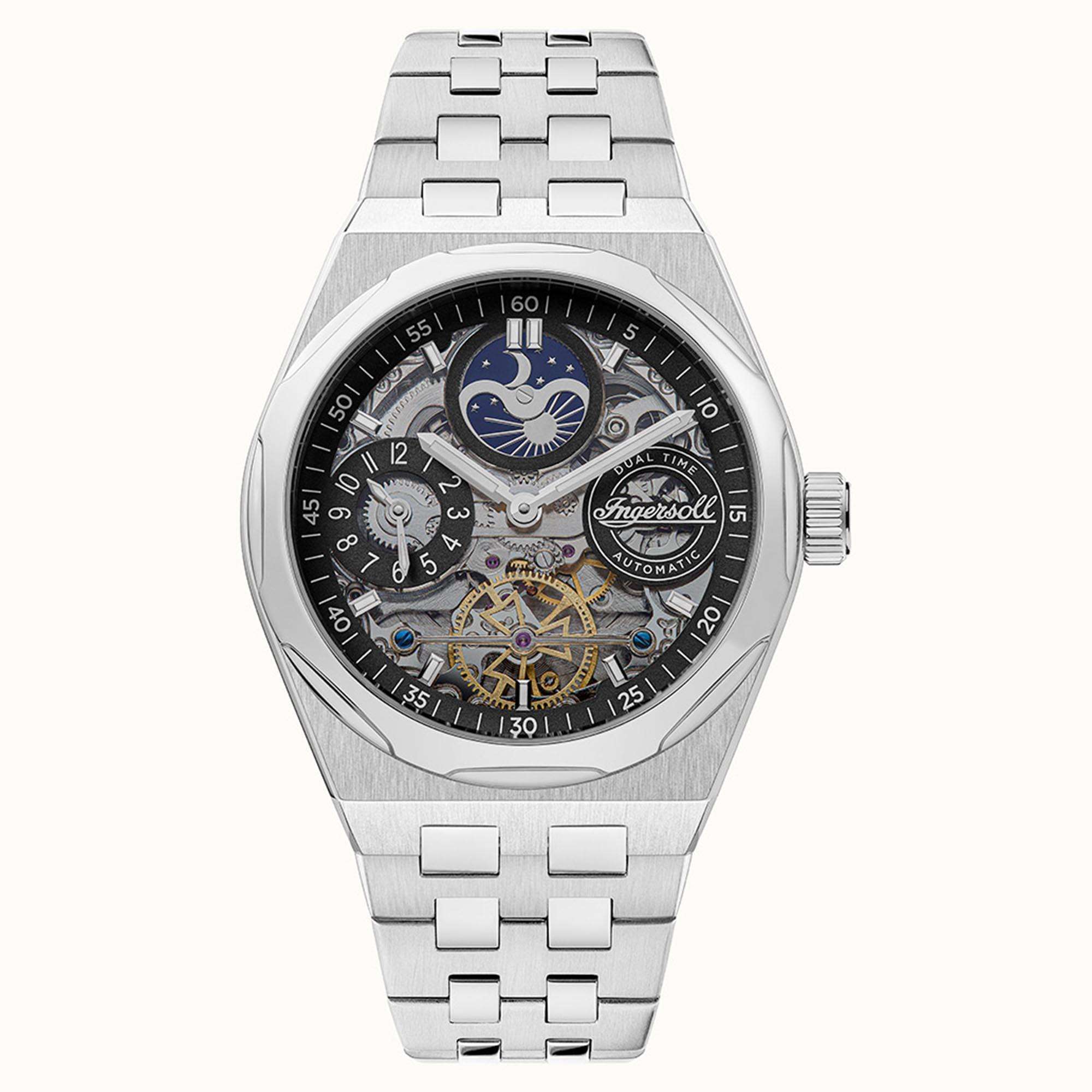 Ingersoll The Broadway Automatic Black Dial Stainless Steel Bracelet Men's Watch I12901