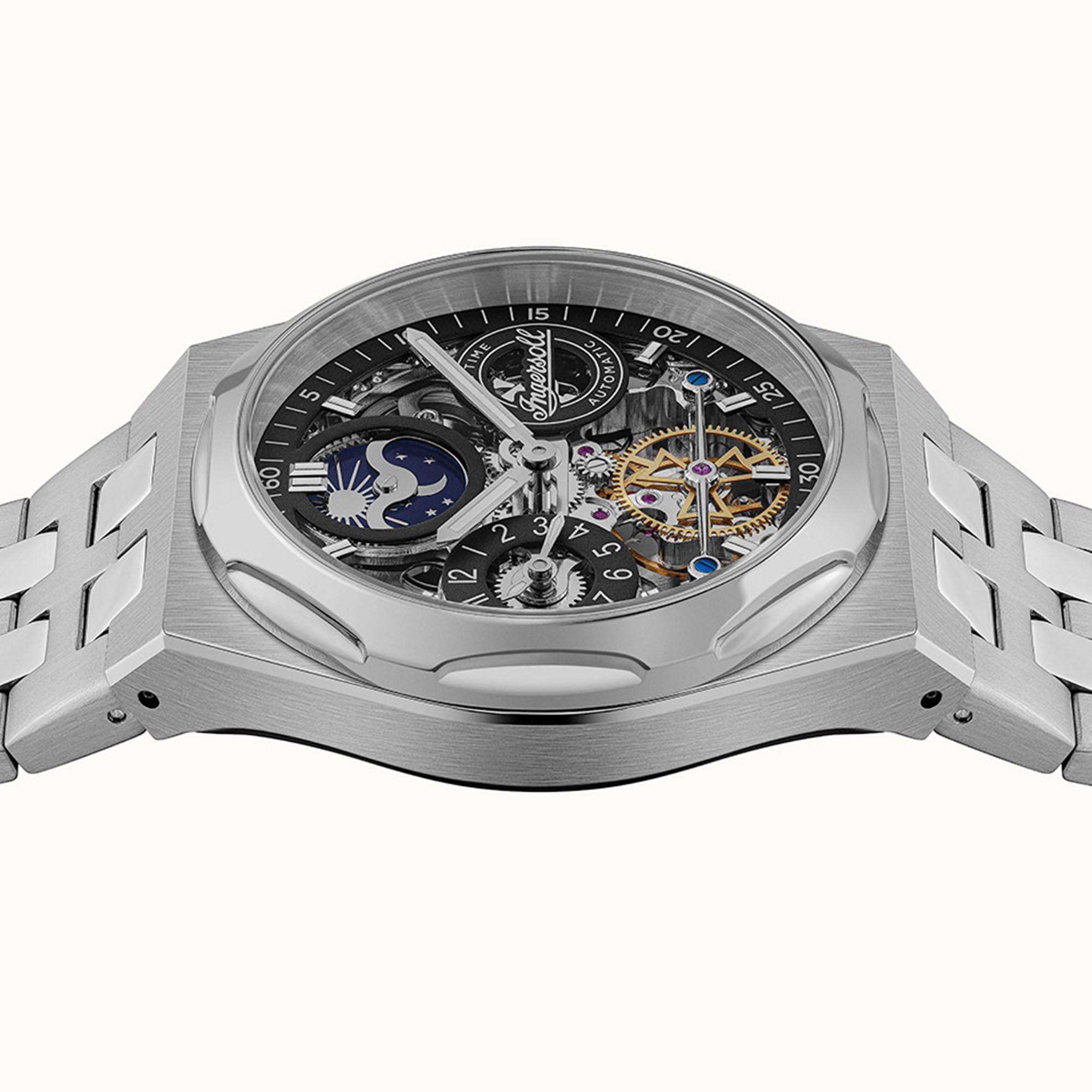 Ingersoll The Broadway Automatic Black Dial Stainless Steel Bracelet Men's Watch I12901