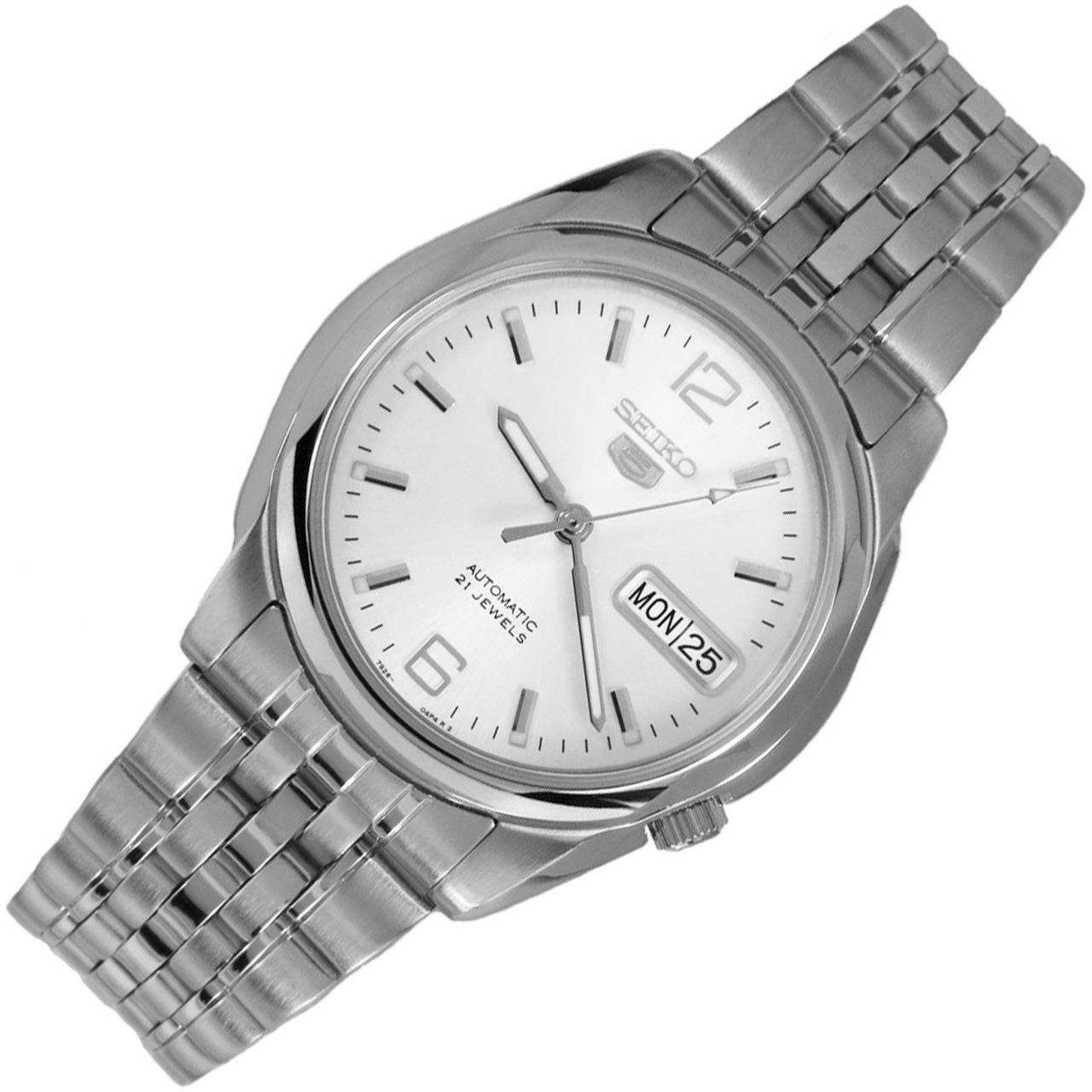 Seiko 5 Automatic Silver Dial Steel Strap Men's Watch SNK385K1