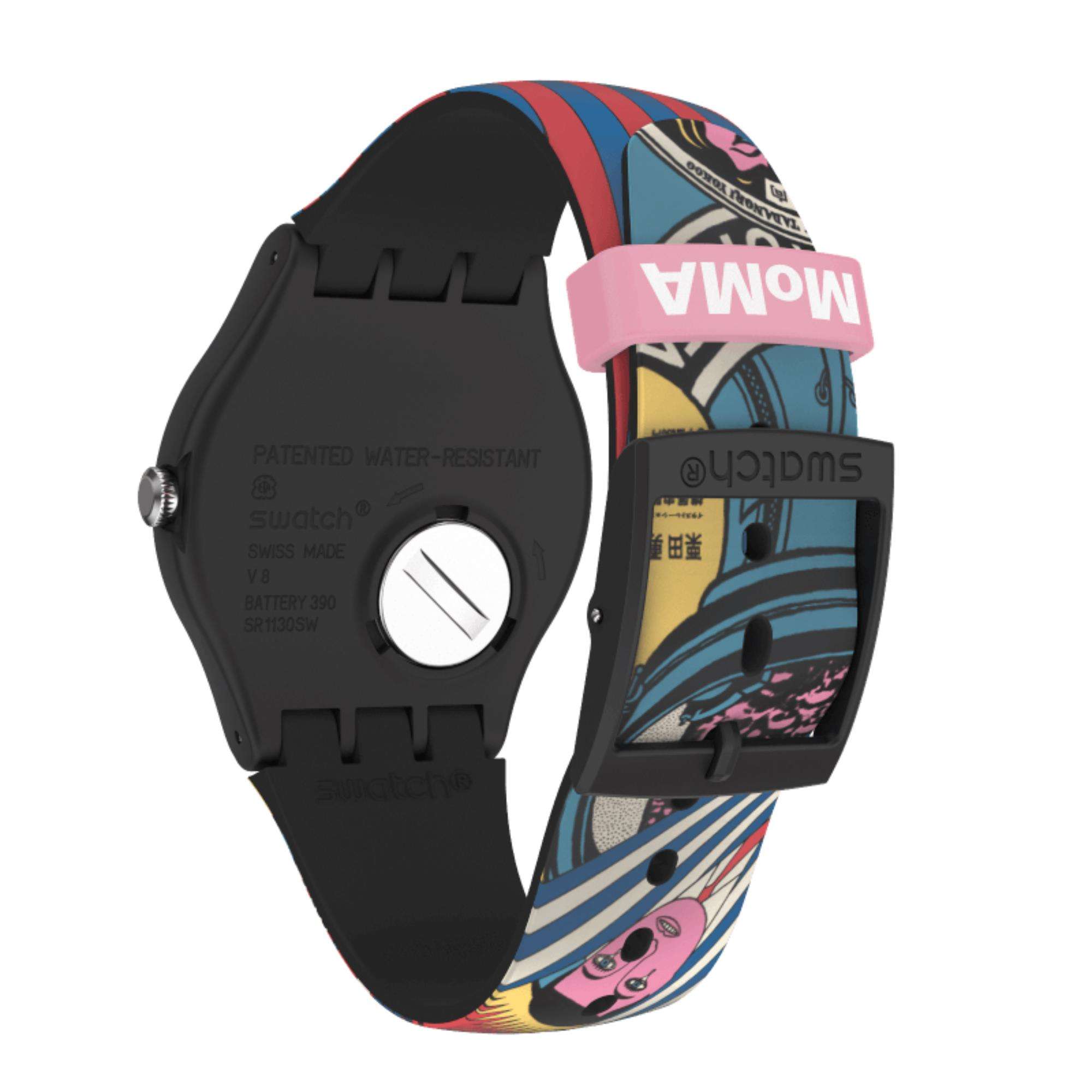 Swatch MoMA Quarz Die Stadt und Design, Die Wunder des Lebens Silikon Armband Damen Uhr SUOZ334