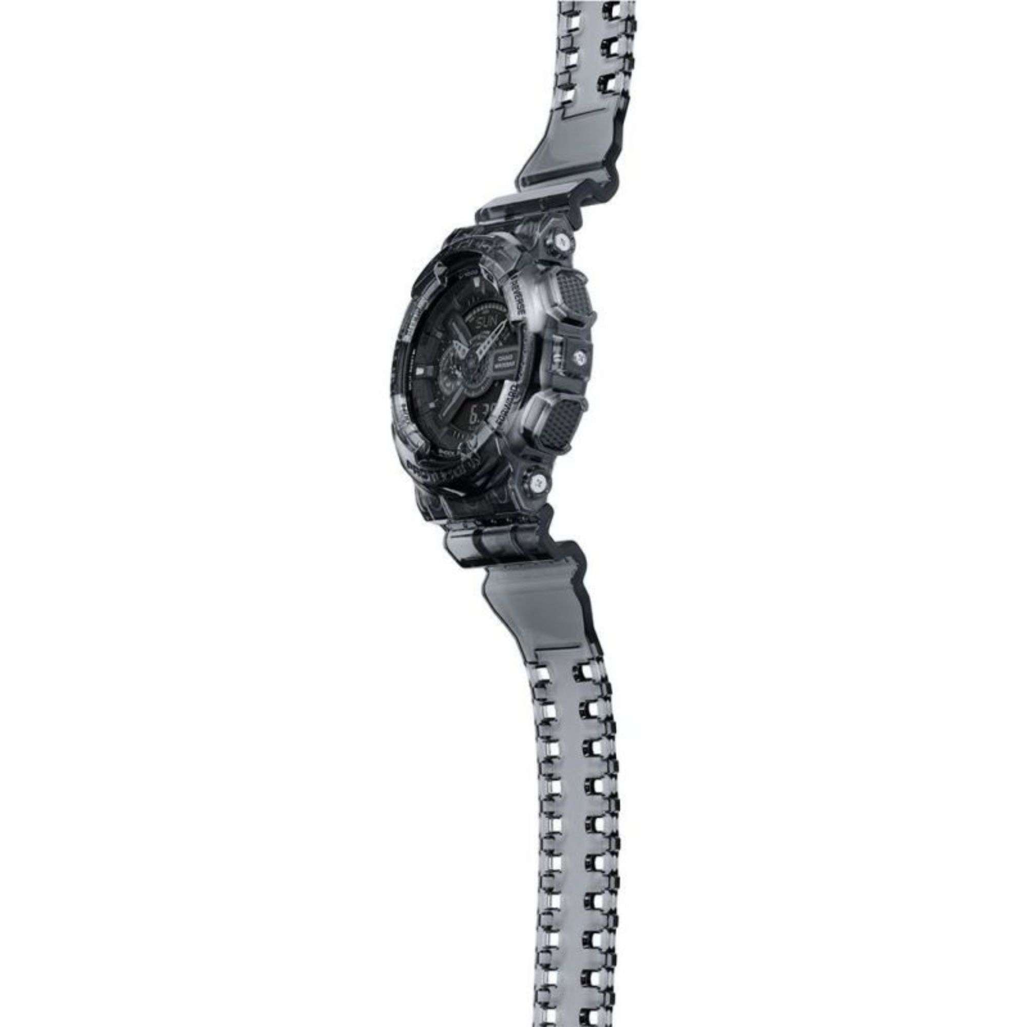 Casio G-Shock Skeleton Serie Digitale Graues Zifferblatt Harzarmband Herren Uhr GA-110SKE-8AER