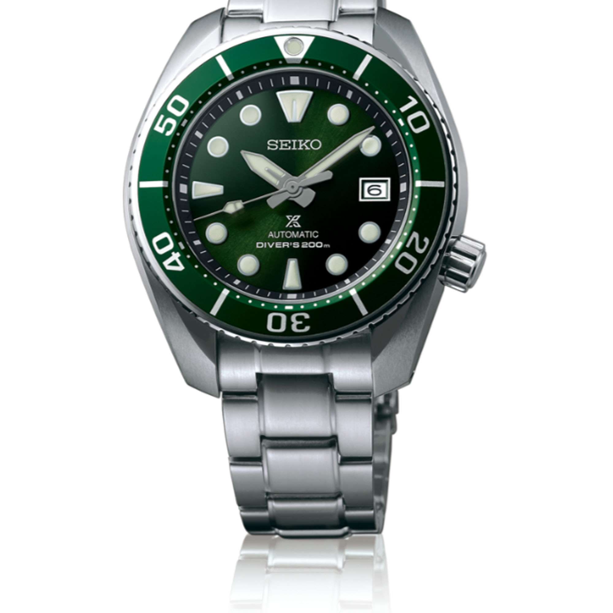 Seiko Prospex 'Sumo' Automatik Grünes Zifferblatt Edelstahlarmband Herren Uhr SPB103J1