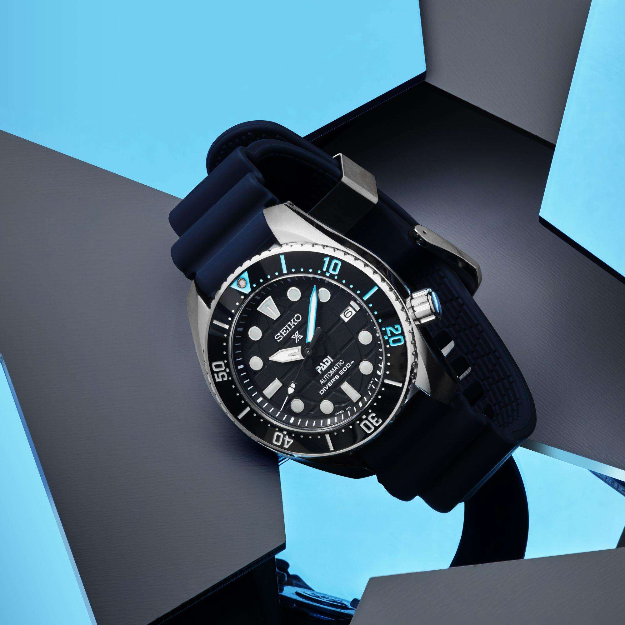 Prospex King Sumo PADI Sonderedition Automatik Schwarzes Zifferblatt Silikonarmband Taucheruhr SPB325J1