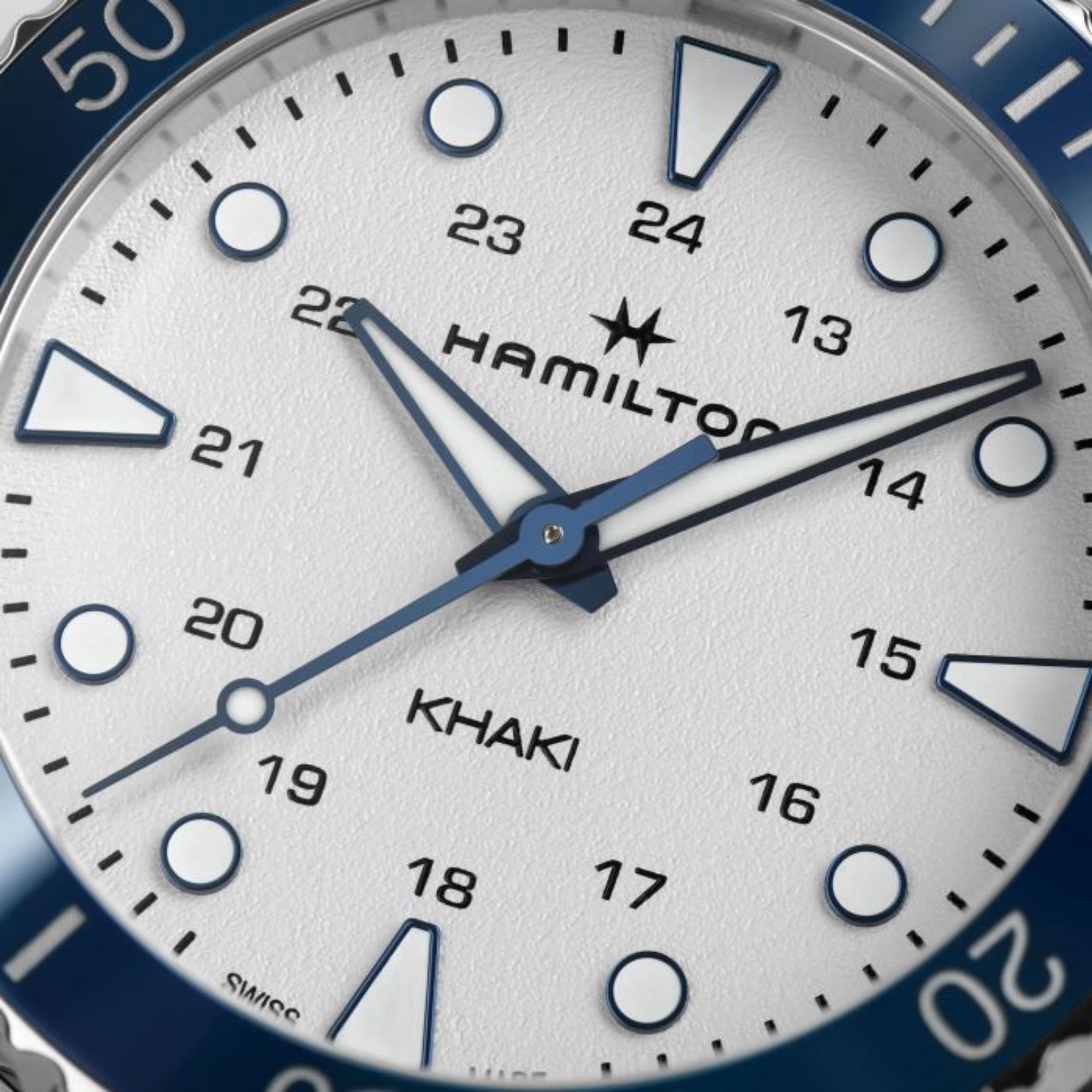 Hamilton Khaki Navy 37mm White Dial Steel Mens Automatic Watch H82231150