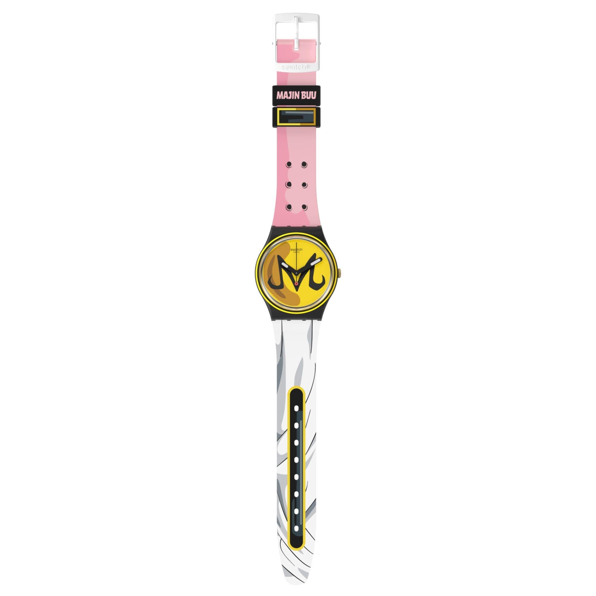 Swatch Originals 40mm Yellow Dial Silicone Quartz Watch GZ358