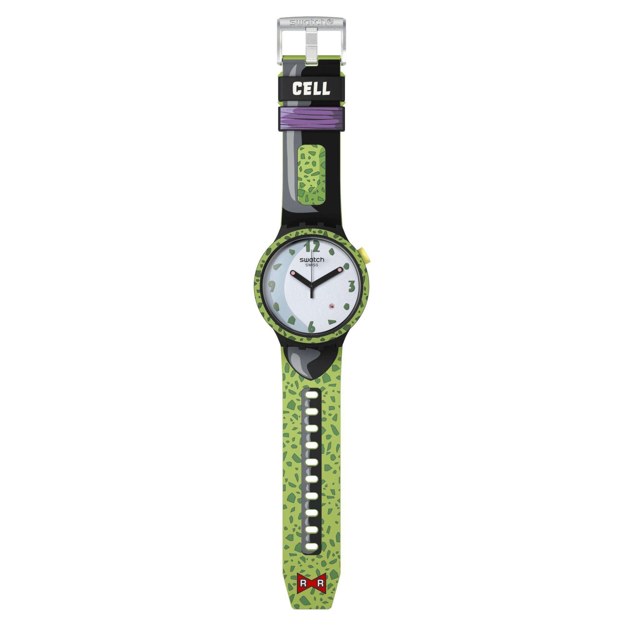 Swatch Big Bold 47mm White Dial Silicone Quartz Watch SB01Z401