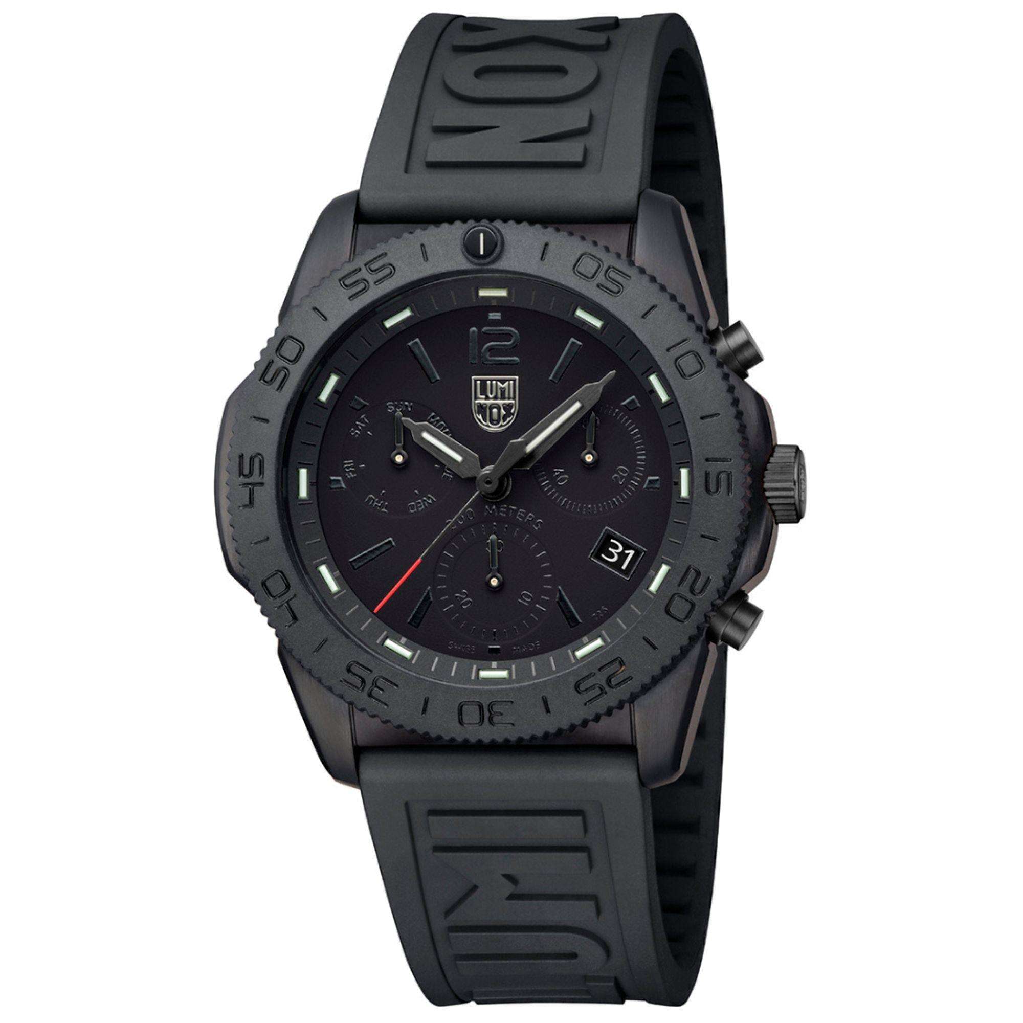 Luminox Pacific Diver Chronograph Blackout Schwarzes Zifferblatt Herren Uhr XS.3141.BO