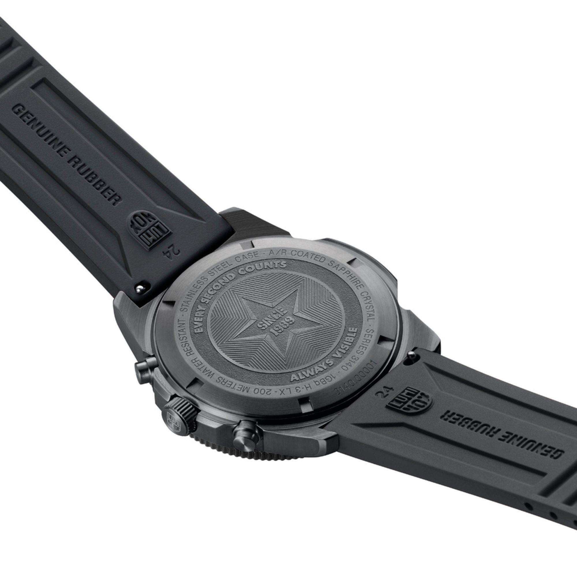 Luminox Pacific Diver Chronograph Blackout Schwarzes Zifferblatt Herren Uhr XS.3141.BO