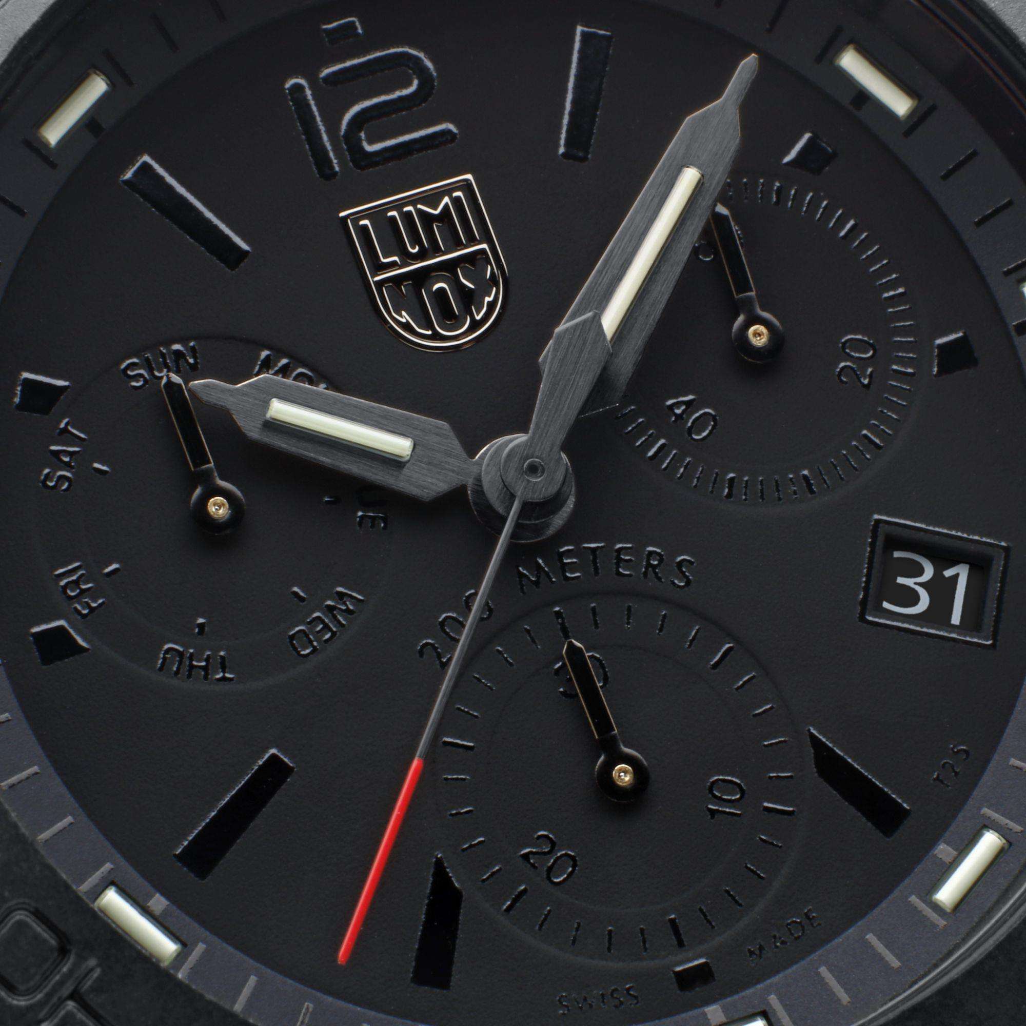 Luminox Pacific Diver Chronograph Blackout Schwarzes Zifferblatt Herren Uhr XS.3141.BO