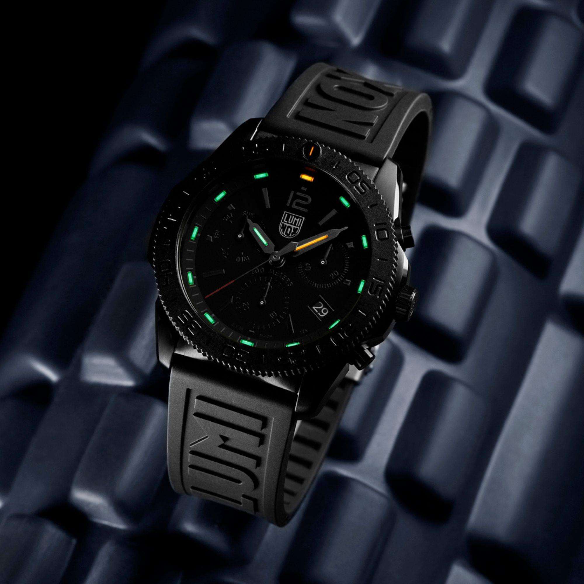 Luminox Pacific Diver Chronograph Blackout Schwarzes Zifferblatt Herren Uhr XS.3141.BO