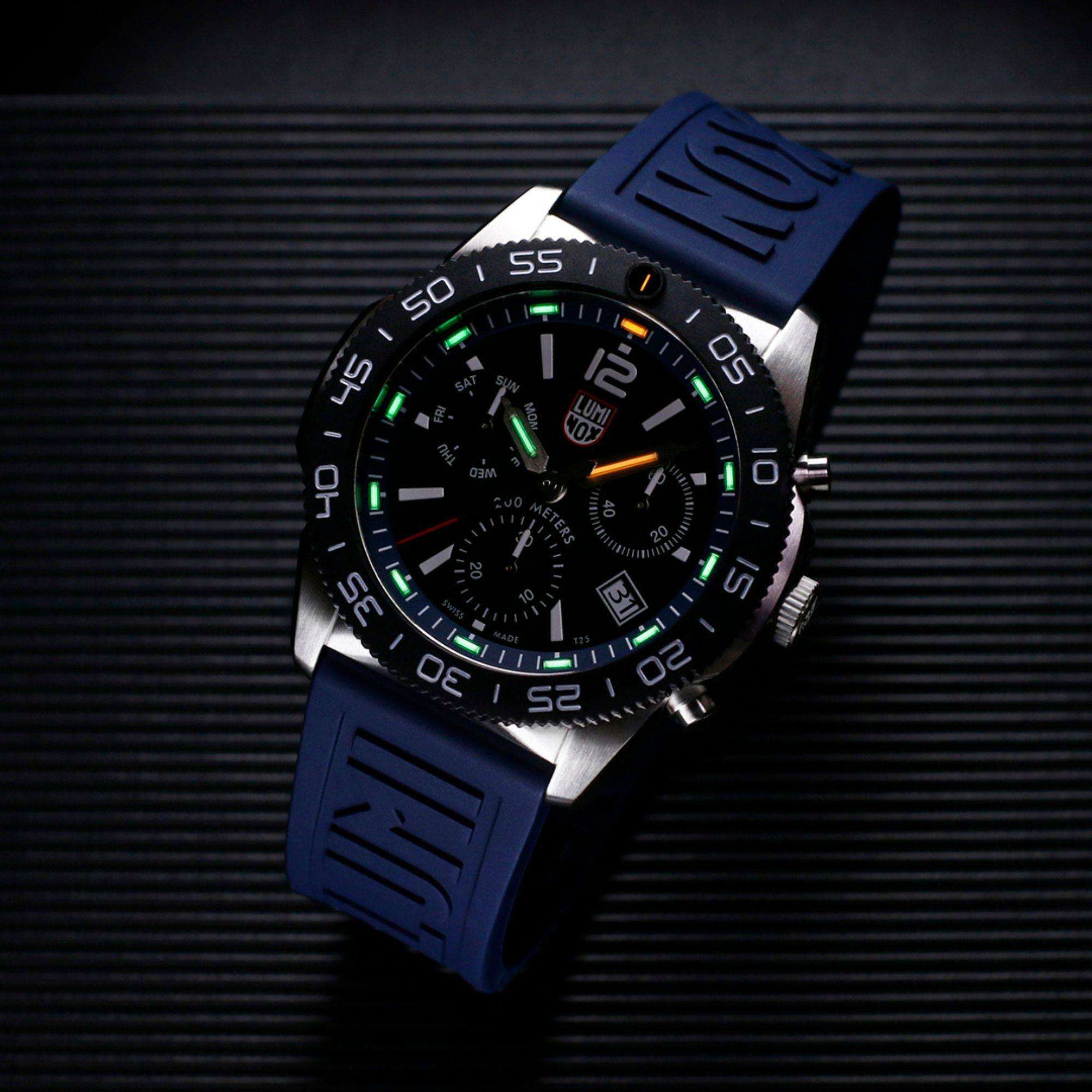 Luminox Pacific Diver 44mm Chronograph Black Dial Rubber Mens Quartz Watch XS.3143