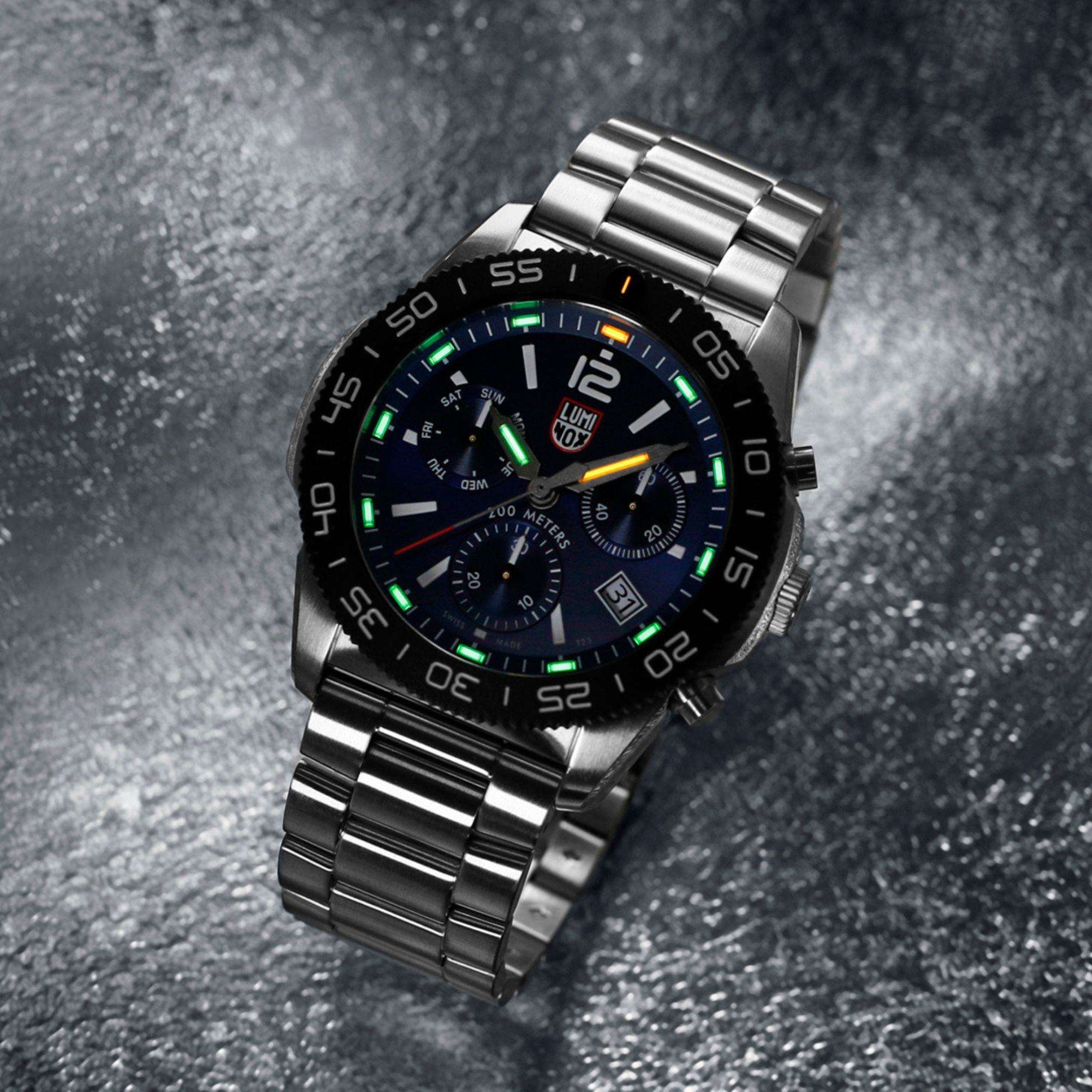Luminox Pacific Diver 44mm Chronograph Blue Dial Steel Mens Quartz Watch XS.3144