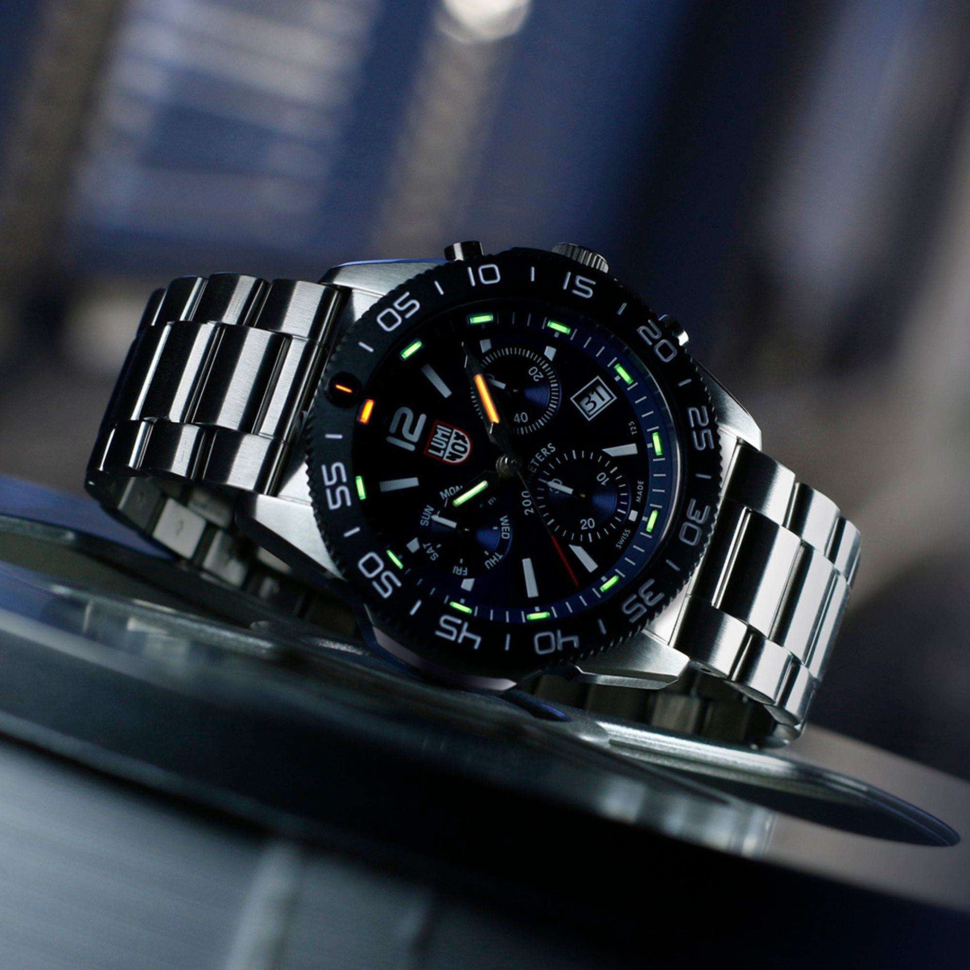 Luminox Pacific Diver 44mm Chronograph Blue Dial Steel Mens Quartz Watch XS.3144