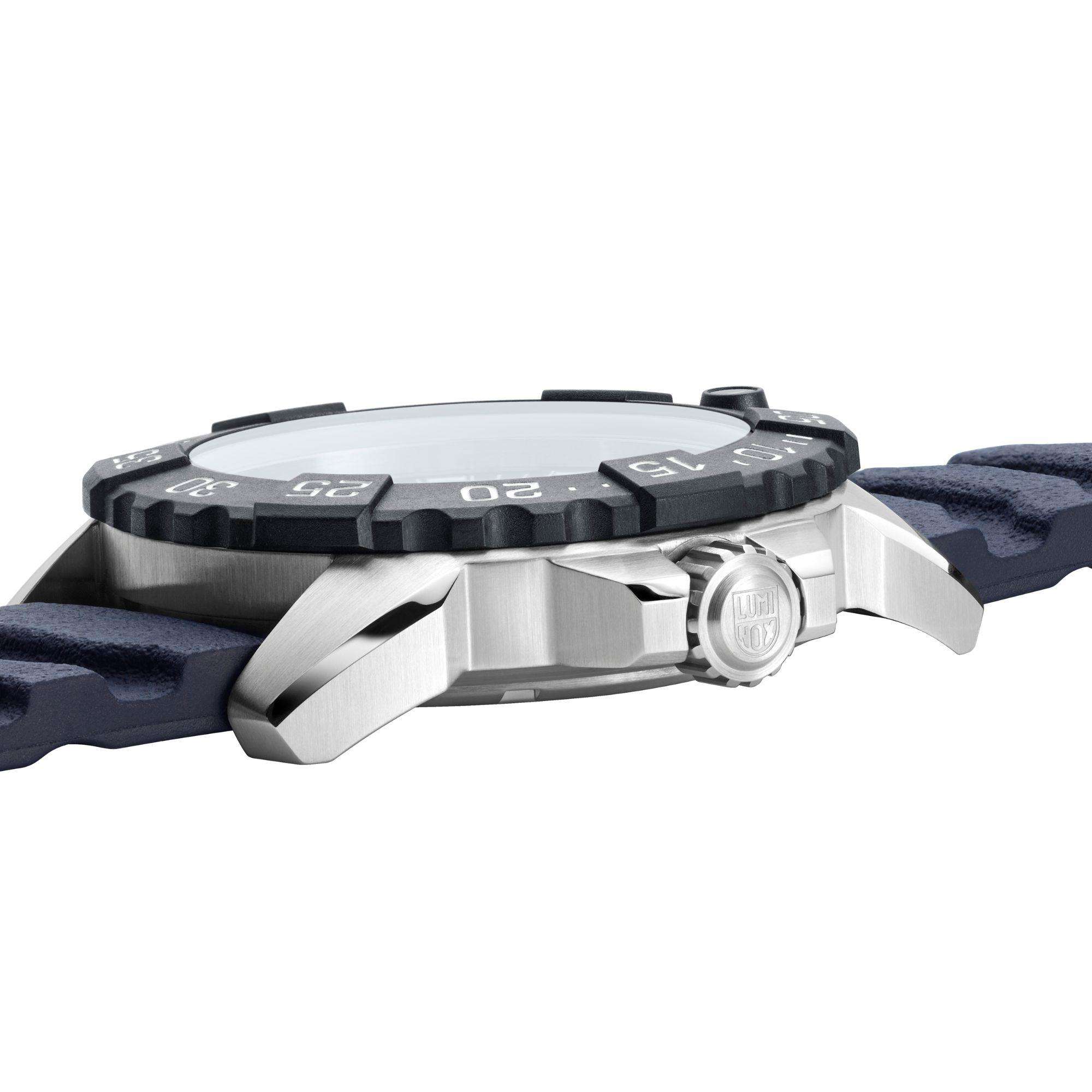 Luminox Navy Seal 45mm Blaues Zifferblatt Gummi Herren Quarz Uhr XS.3253.CB