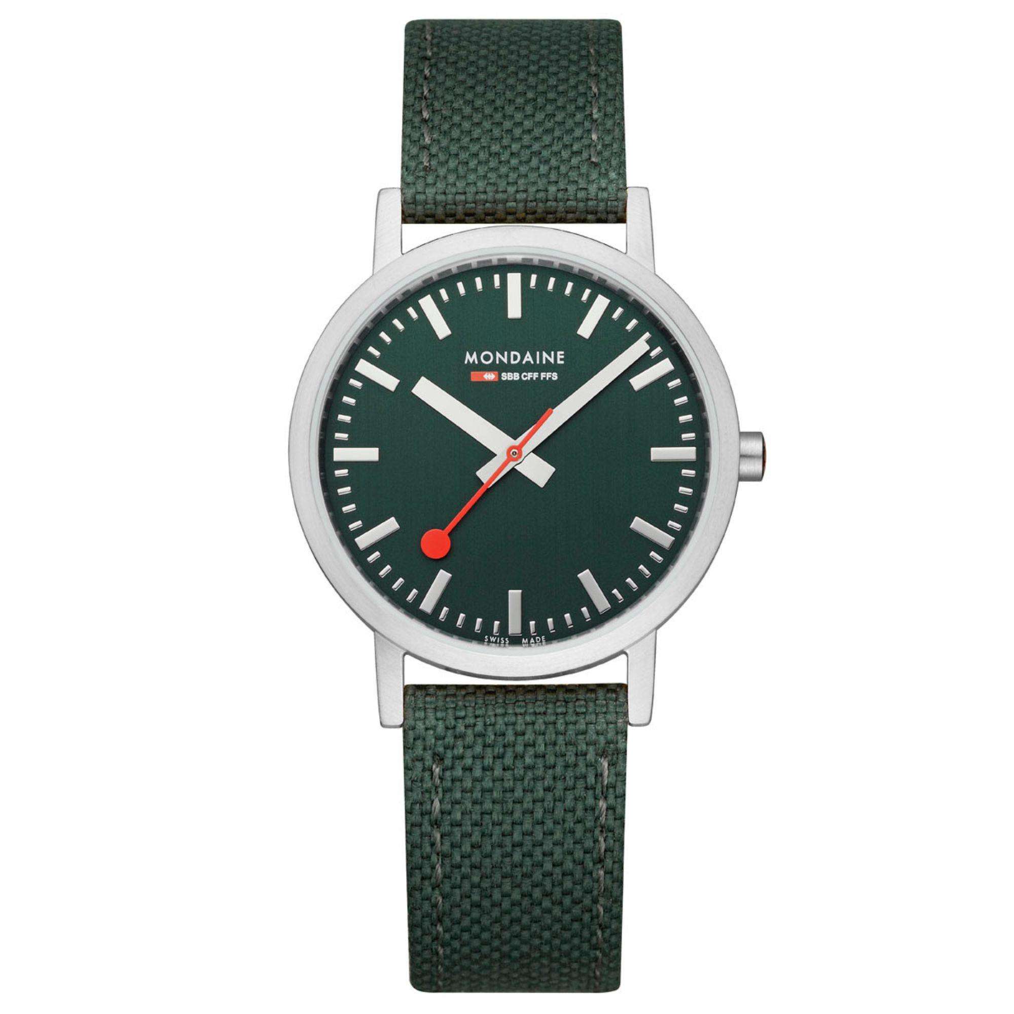 Mondaine Classic Forest Green Dial Bracelet Watch A660.30314.60SBF