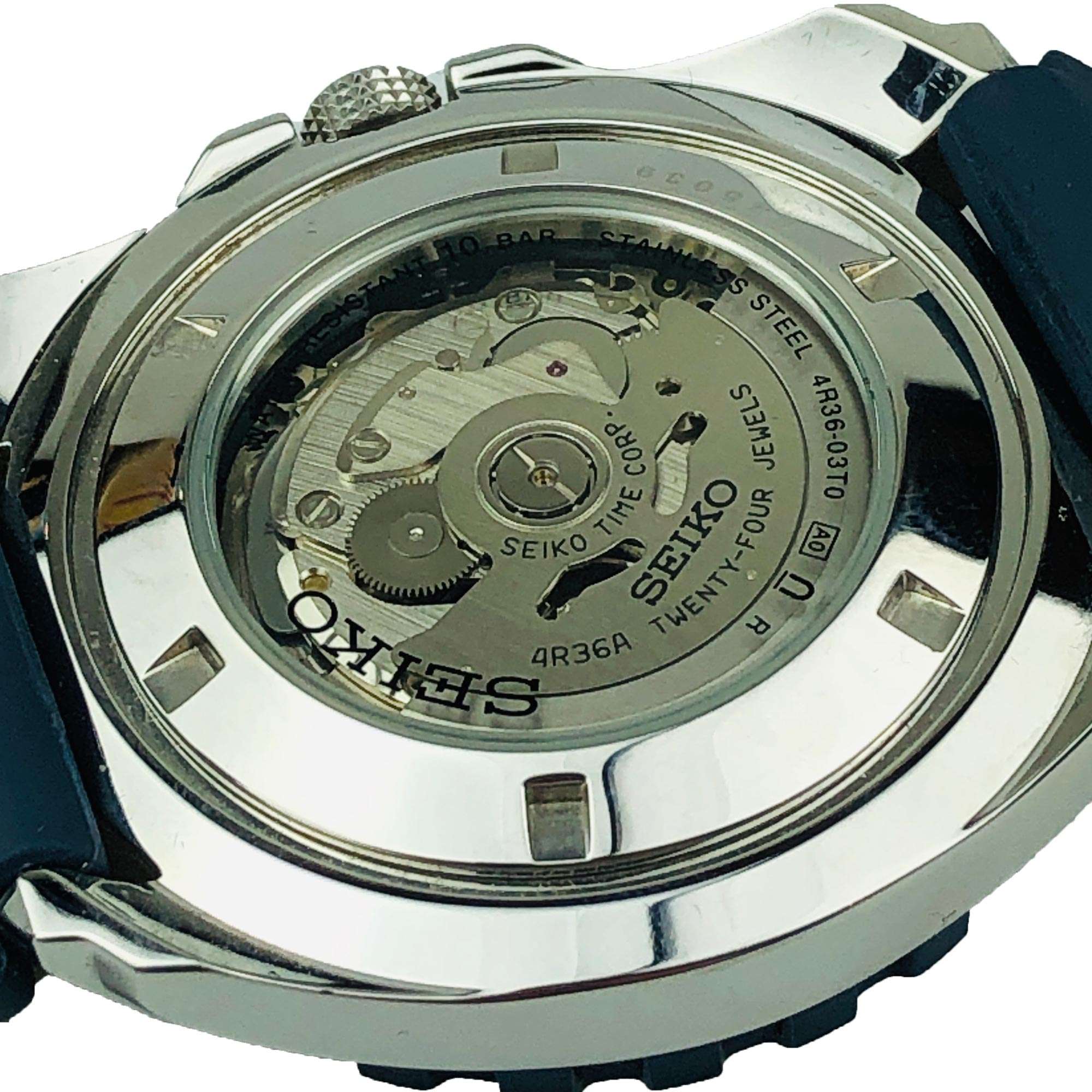 Seiko 5 Sports Automatic 'Blue Monster' Silicone Strap Blue Dial Men's Watch SRP605K2